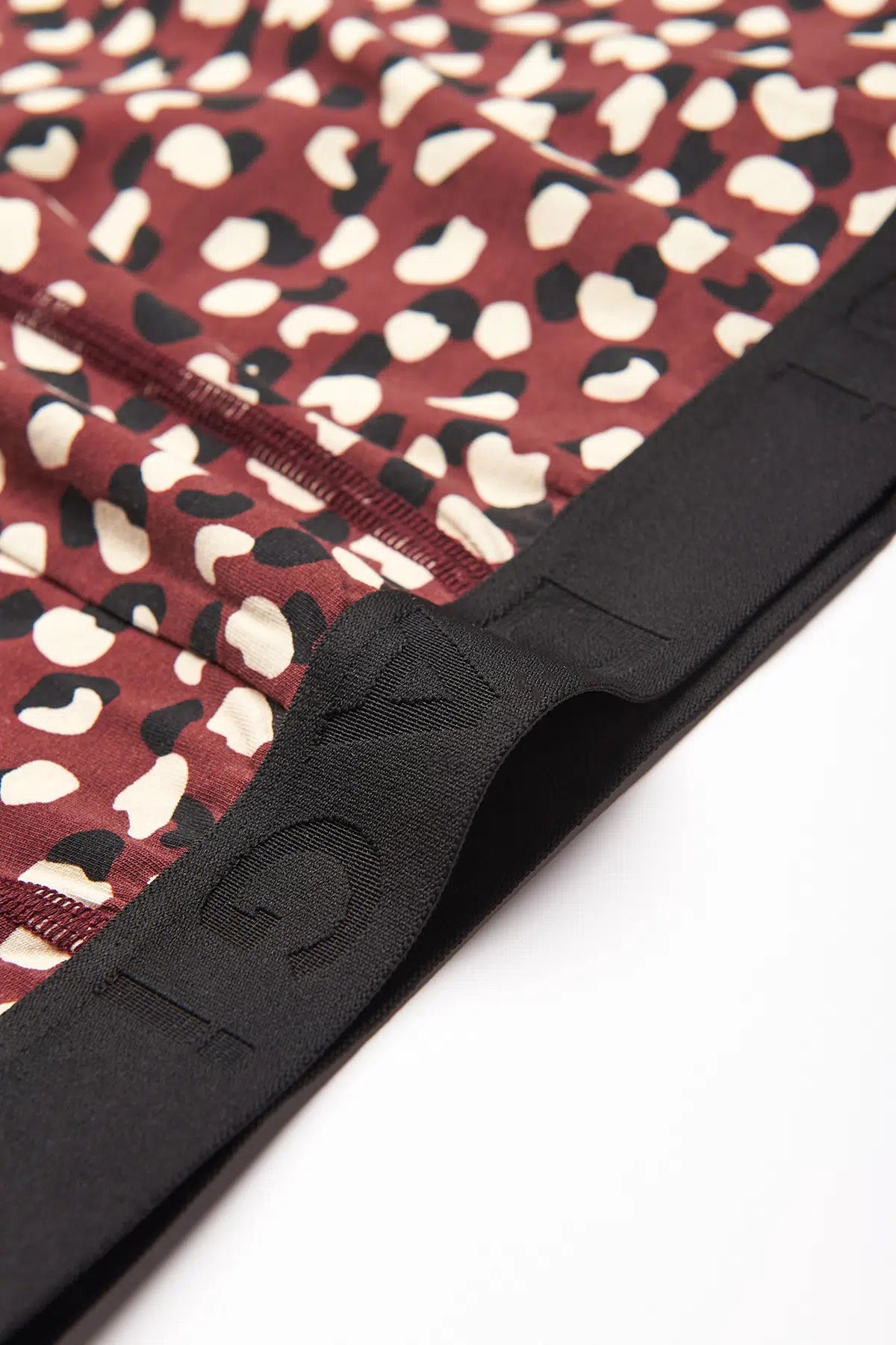 Bordo D-Men Desenli Penye Boxer