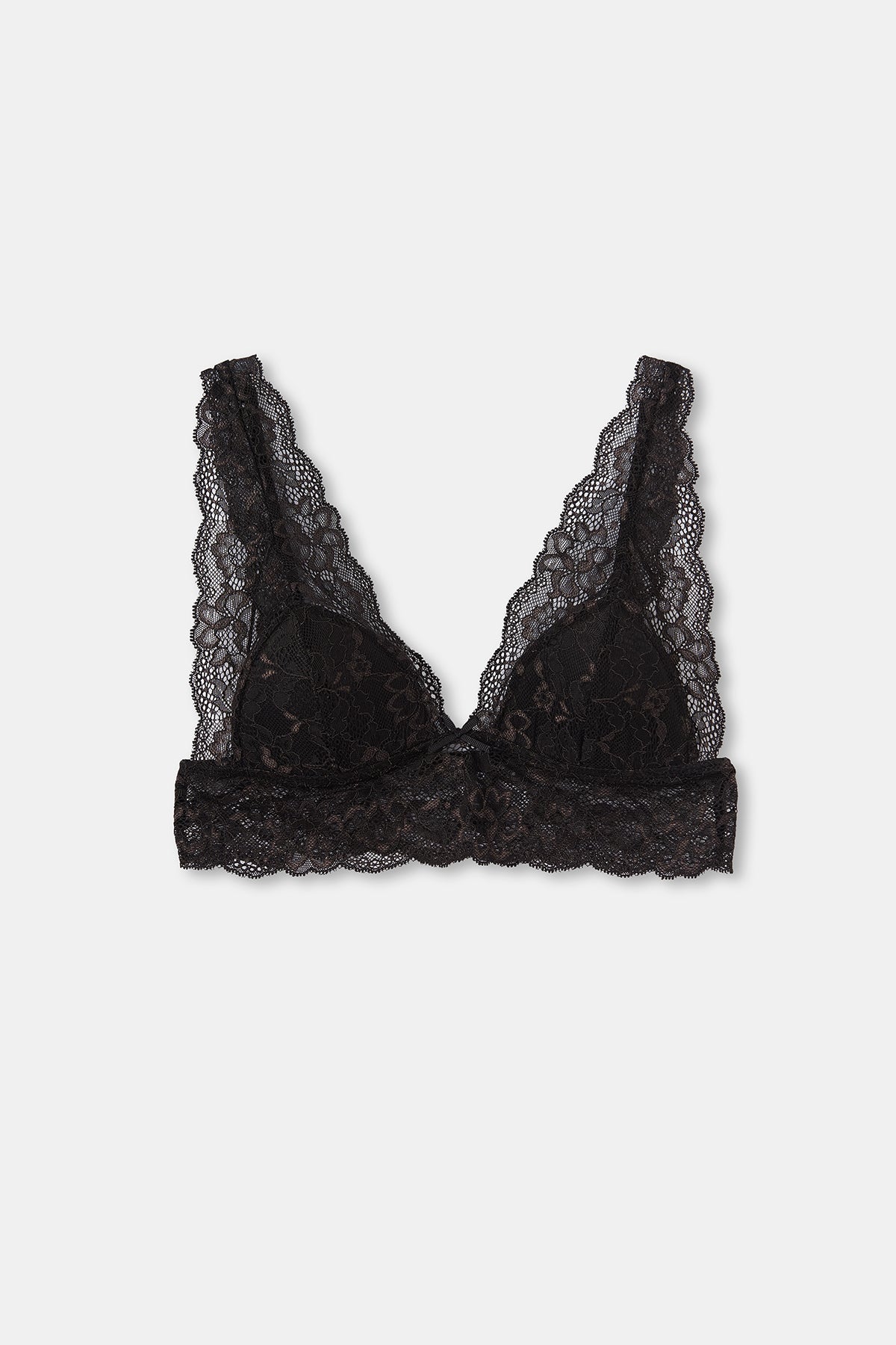 Siyah Balensiz Dantelli Bralet Sütyen