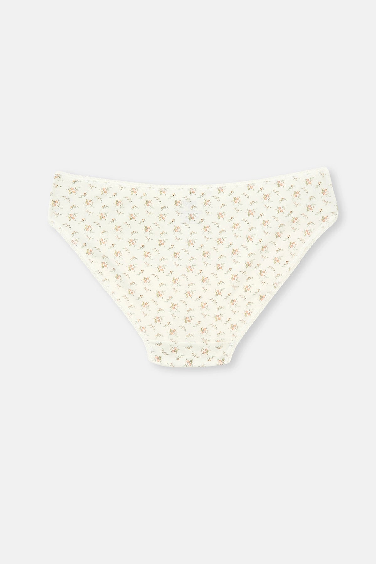 Beyaz Desenli Desenli Slip