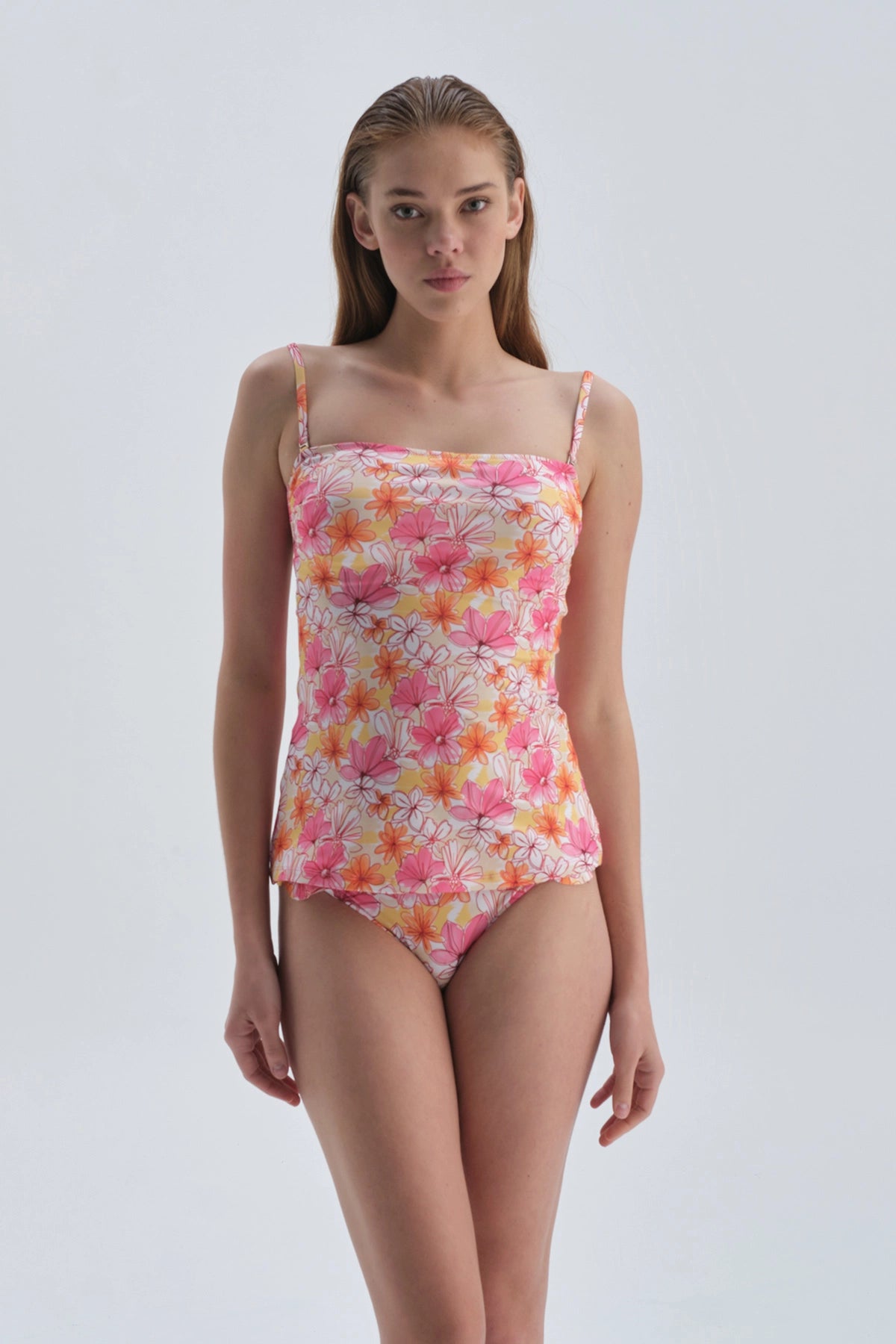 Sarı - Pembe Normal Bel - Bikini Alt