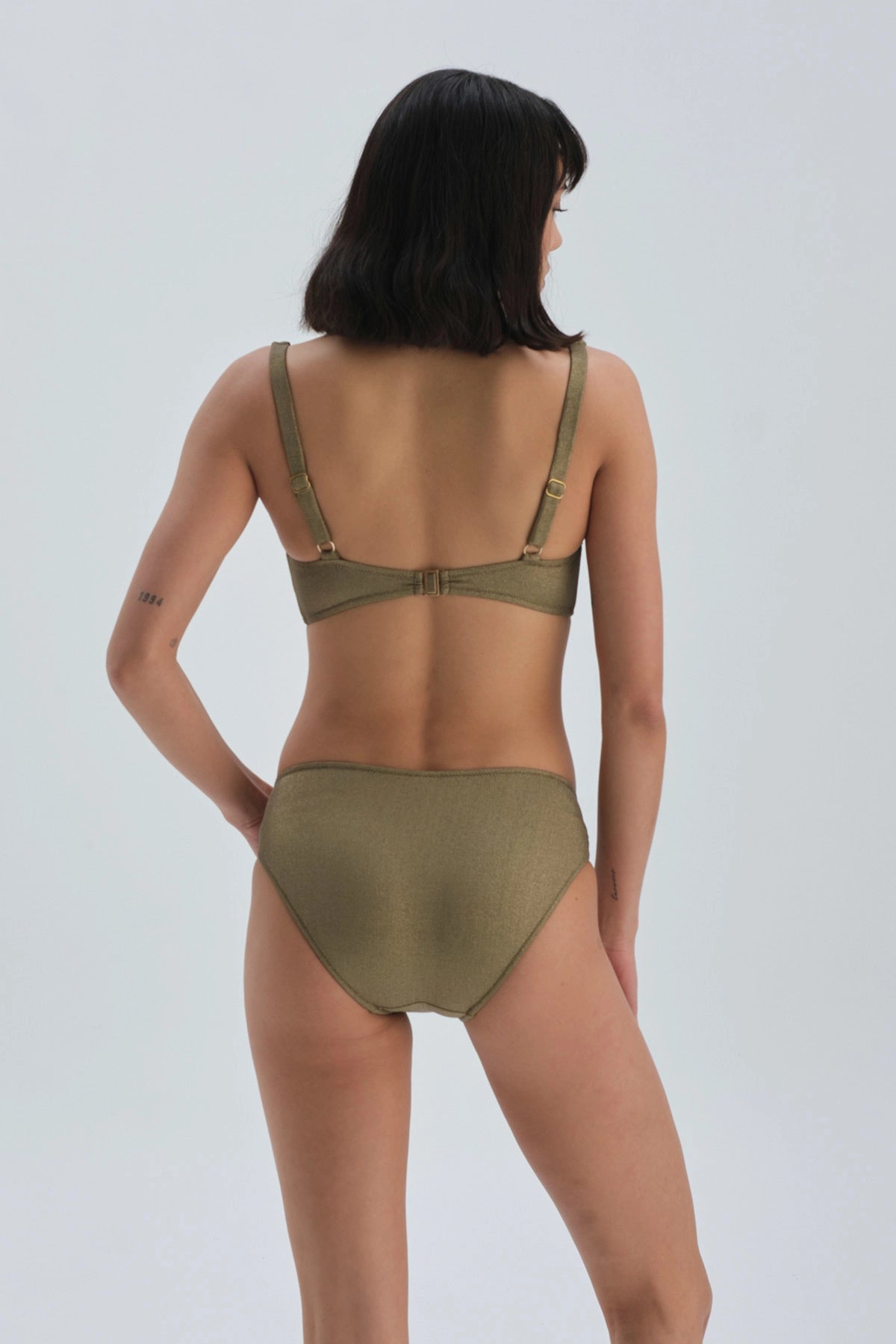 Yeşil Kaplı Toparlayıcı Yüksek Bel Bikini Altı