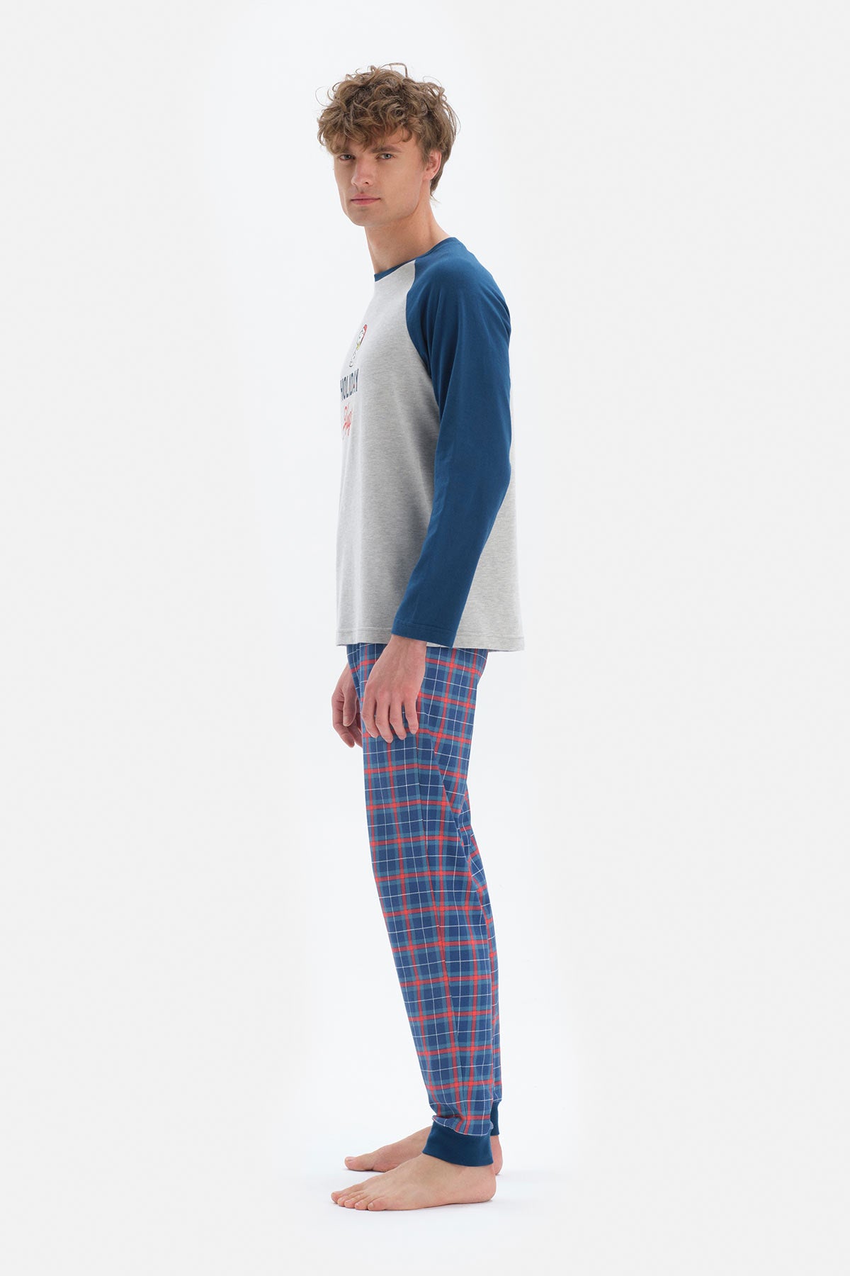 Indigo Pamuklu Snoopy Baskılı Lisanslı Pijama Takımı