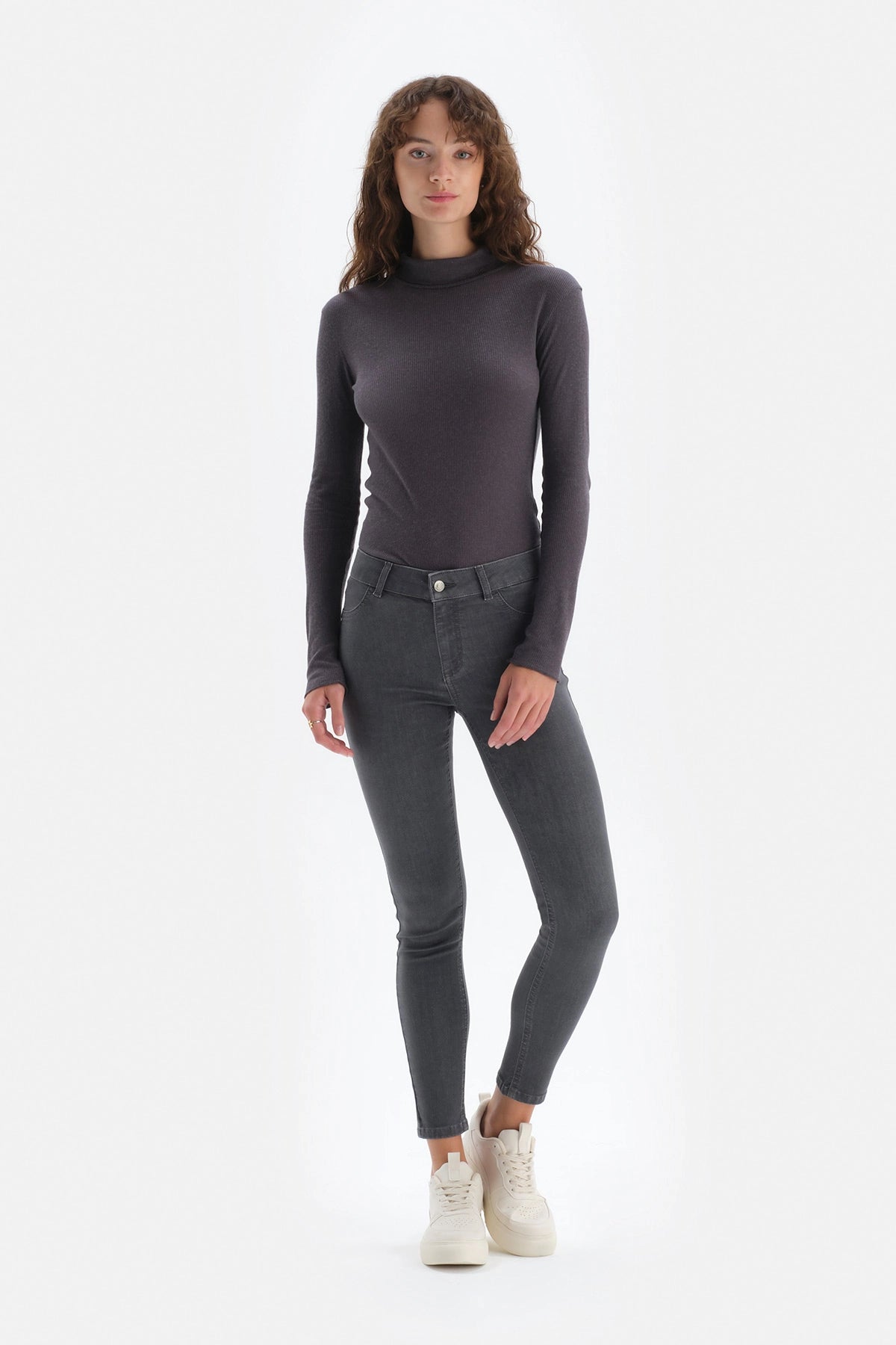 Antrasit Jean Push Up Tayt Pantolon
