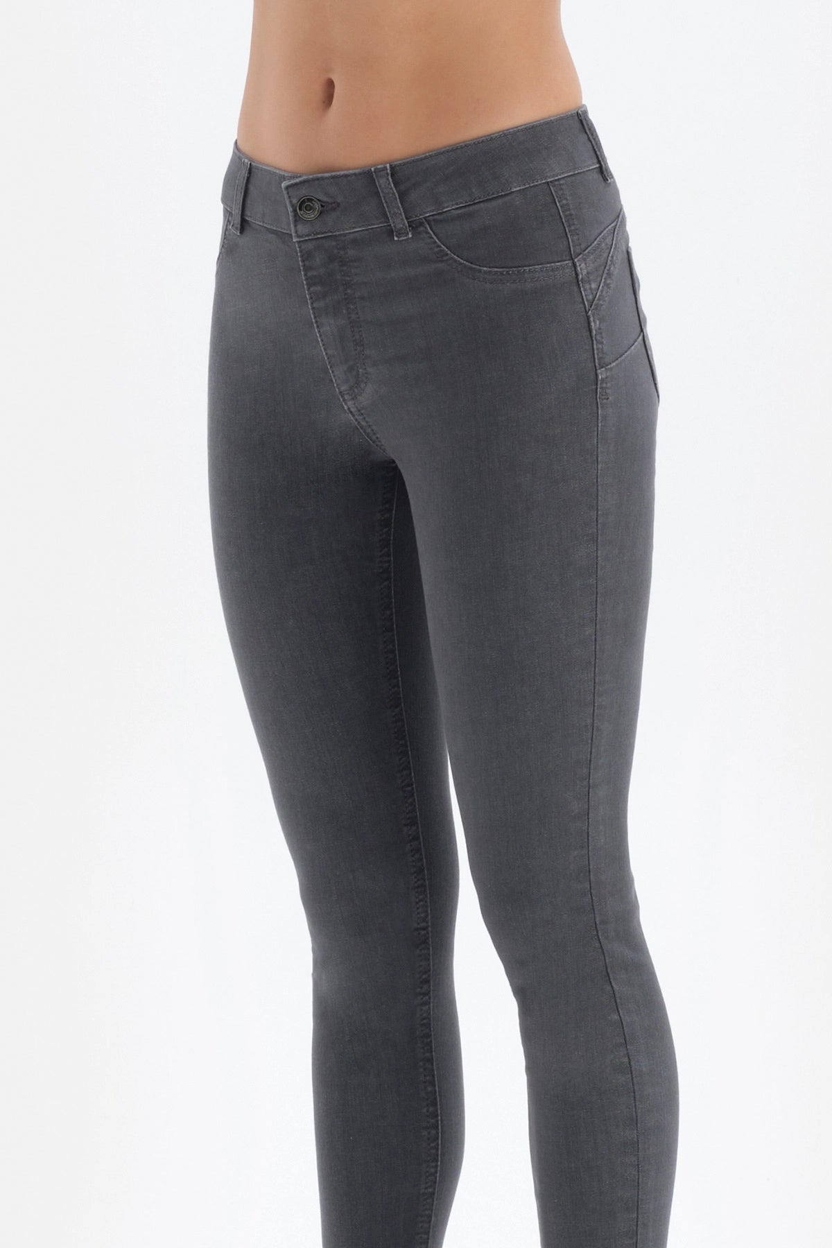 Antrasit Jean Push Up Tayt Pantolon