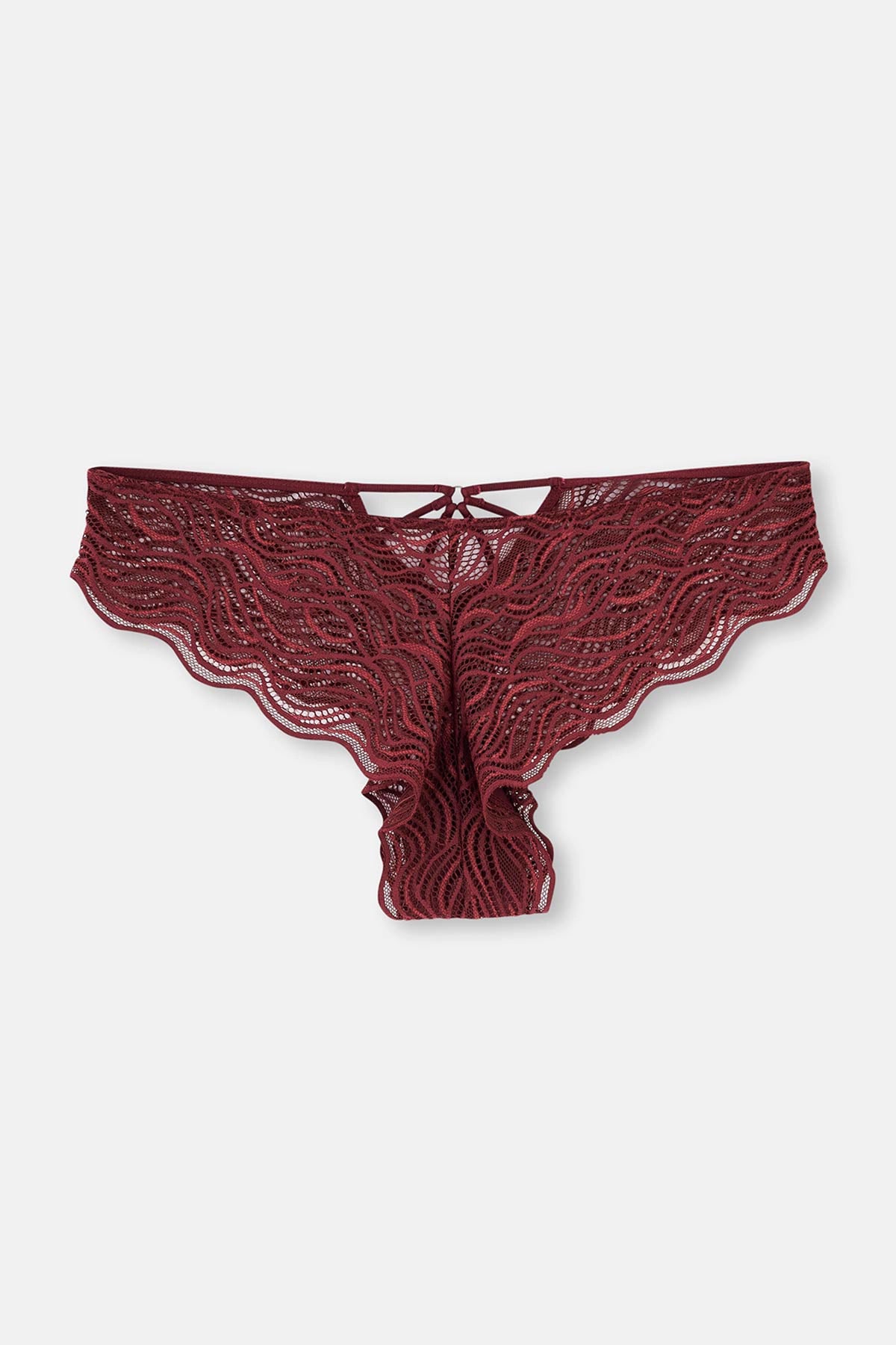 Bordo Dantelli Hıpster Külot