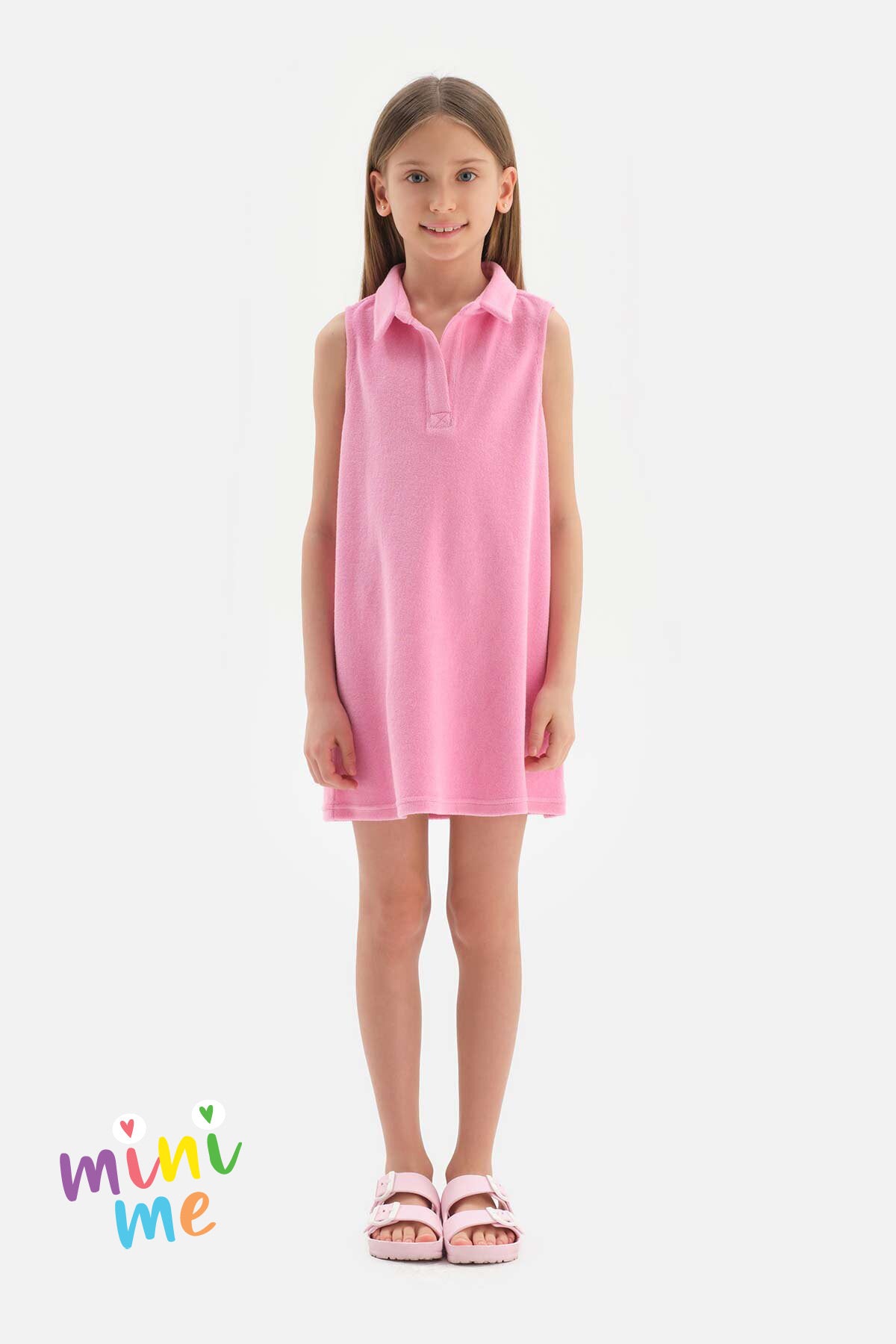 Pembe Kız Çocuk Havlu Elbise