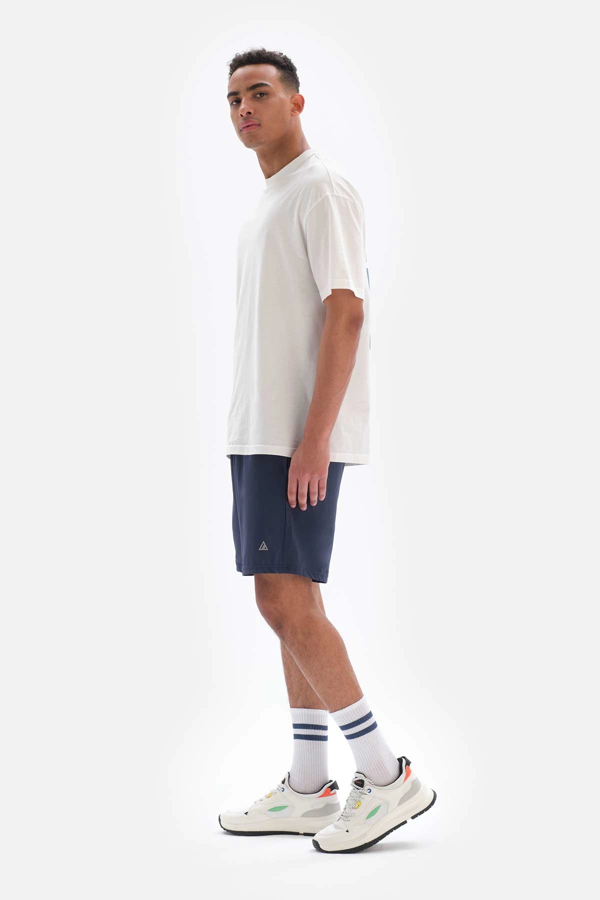 Beyaz Dagi Active Kort Baskılı Pamuklu T-Shirt