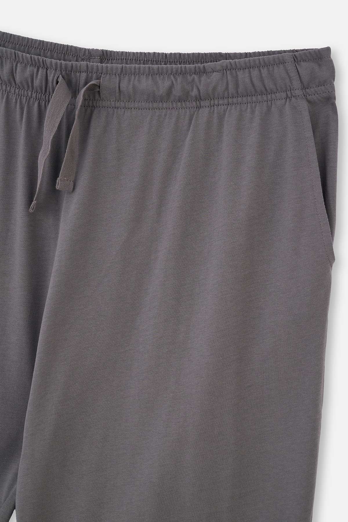 Turuncu Kısa Kollu Basic Örme Pijama Takımı