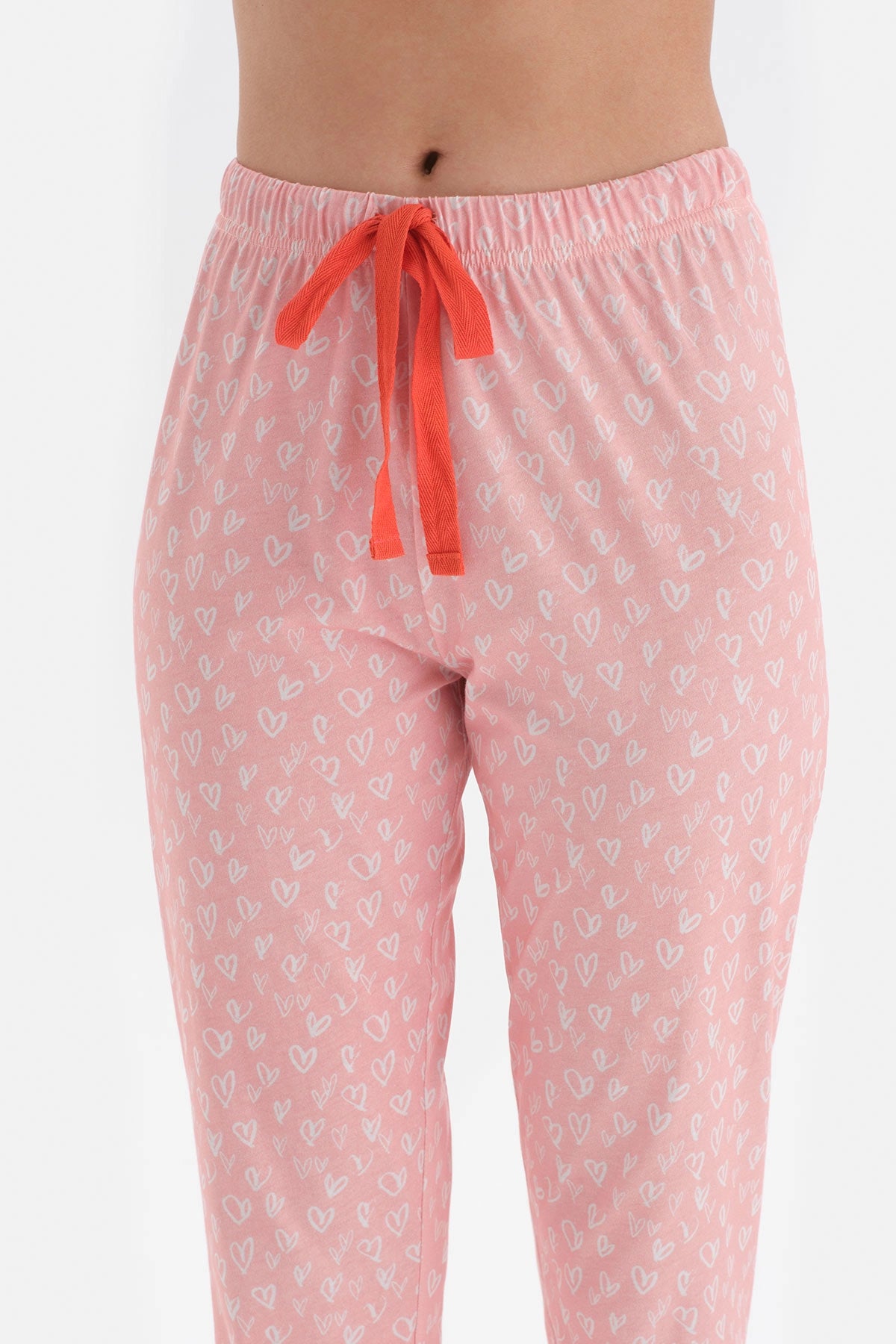 Somon Kısa Kollu Jogger Paça Pamuklu Pijama Takımı