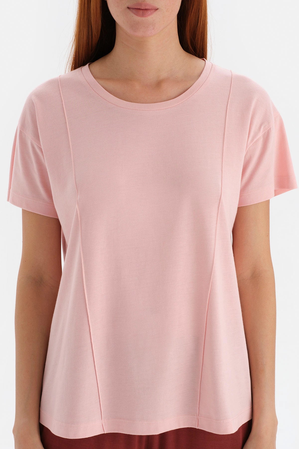 Pembe Kısa Kol Jogger Modal Pijama Takımı