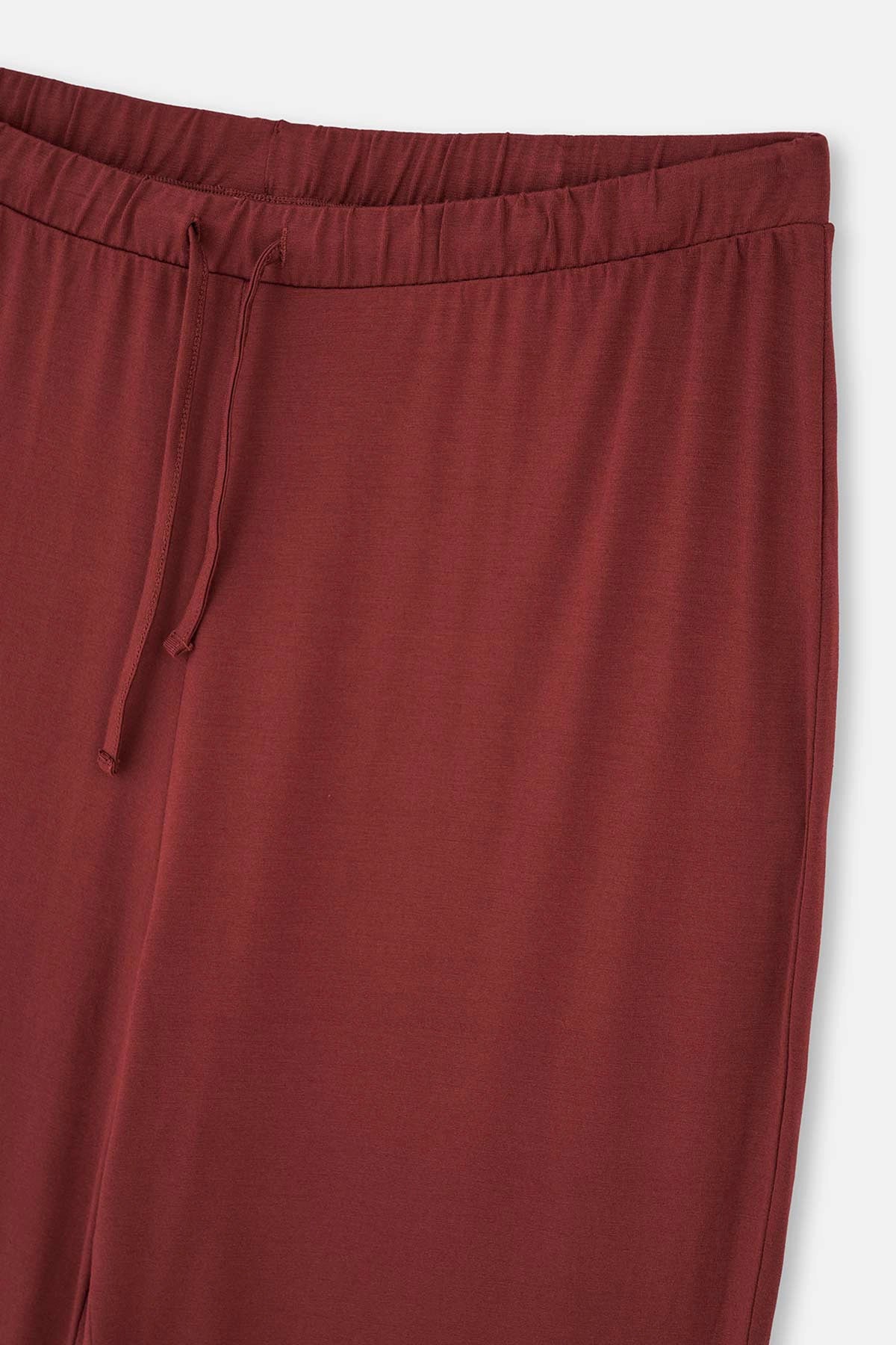Kahverengi Gömlek Yaka Plus Size Viskon Pijama Takımı