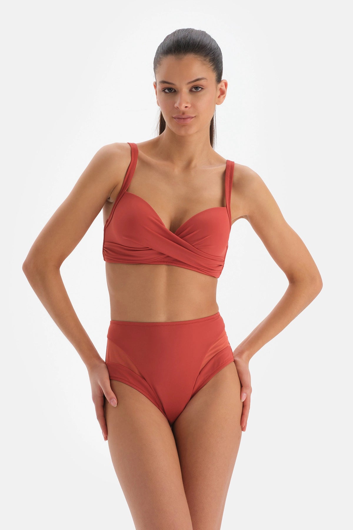 Kiremit Kaplı Bikini Üstü