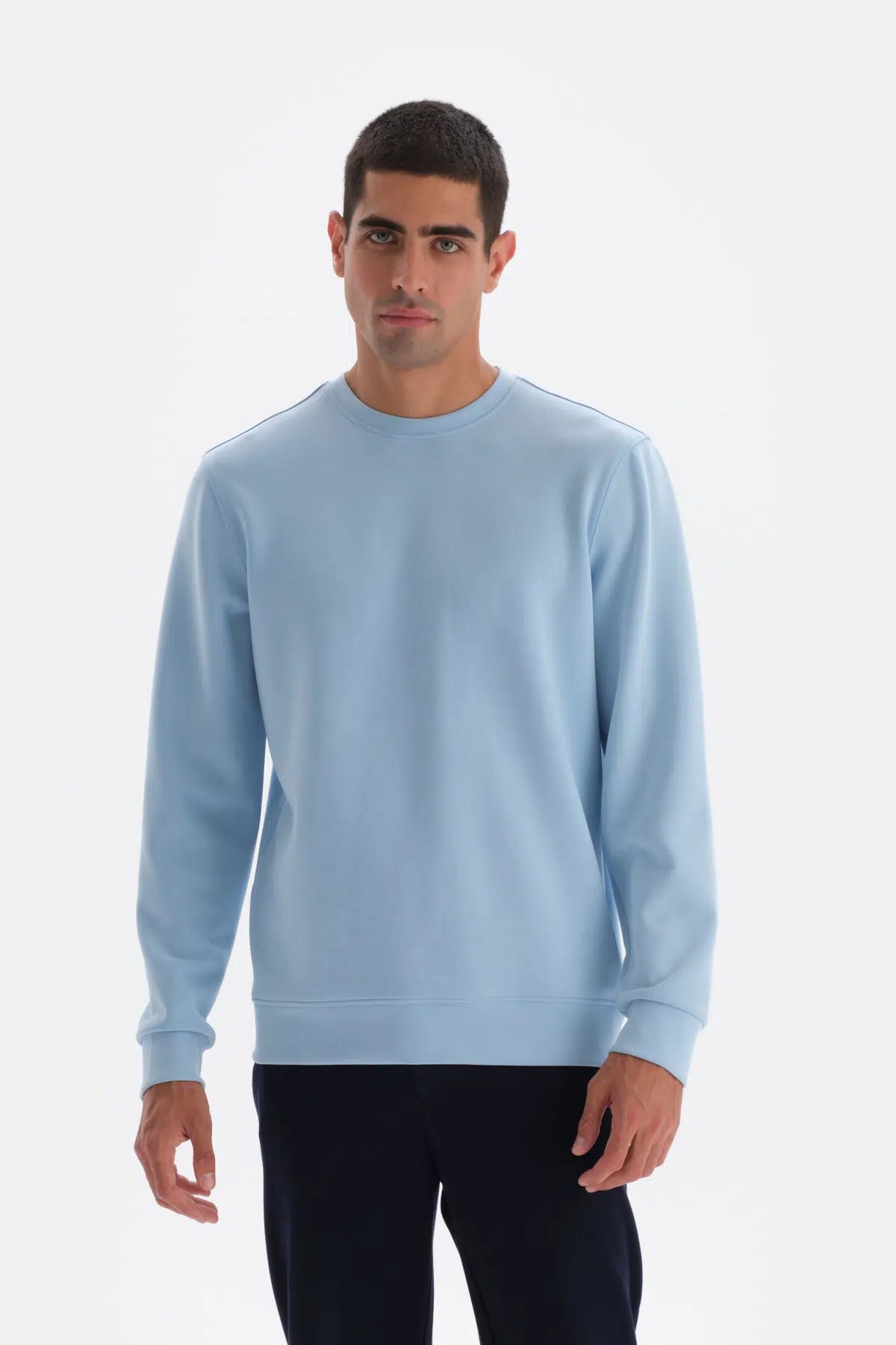 Mavi Bisiklet Yaka Uzun Kollu Sweatshırt