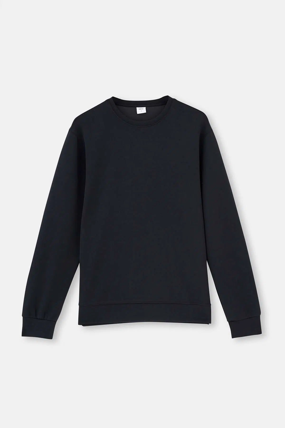 Siyah Bisiklet Yaka Uzun Kollu Sweatshırt