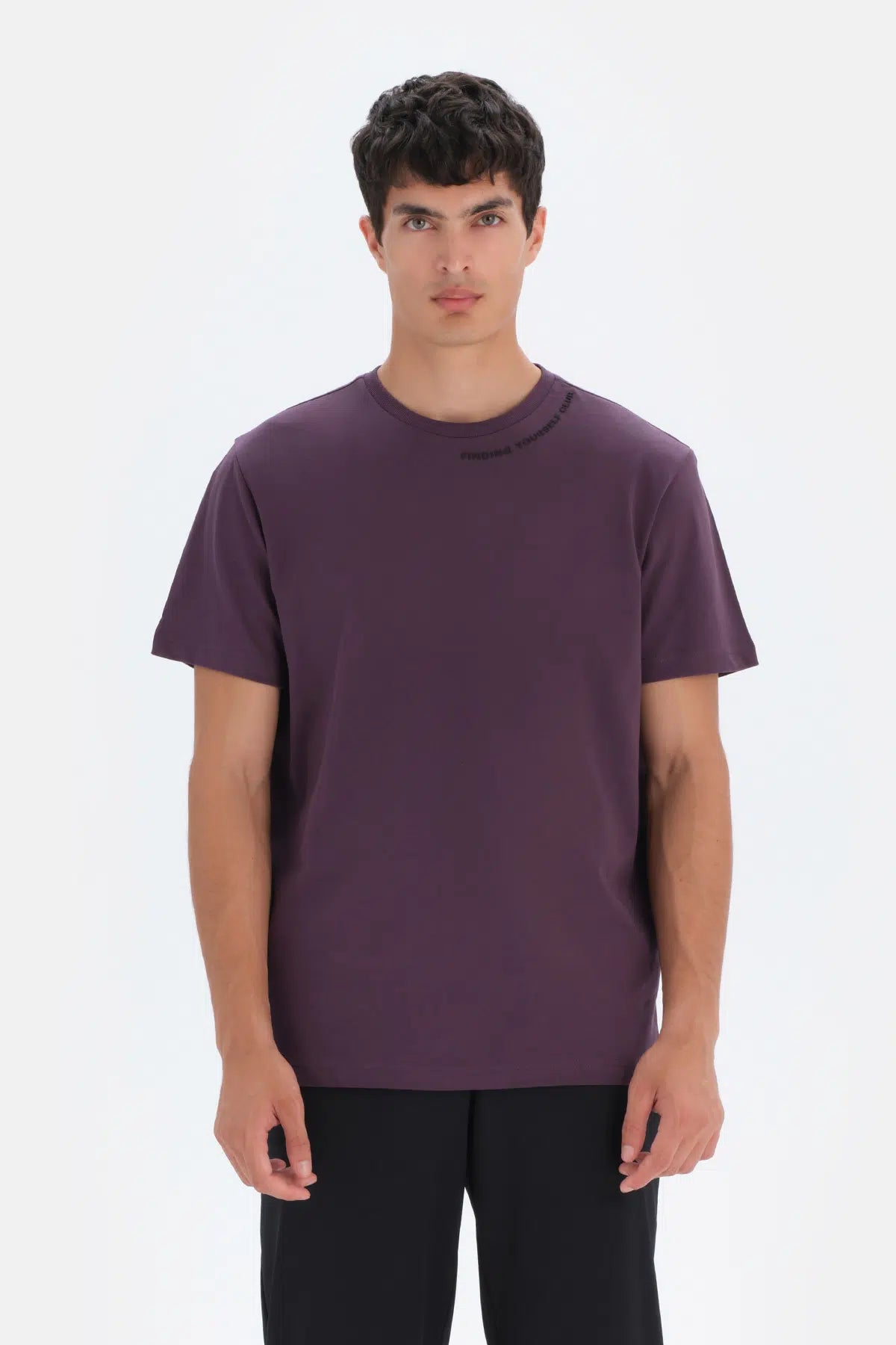 Mürdüm Dagi Active Bisiklet Yaka Baskı Detaylı T-Shirt