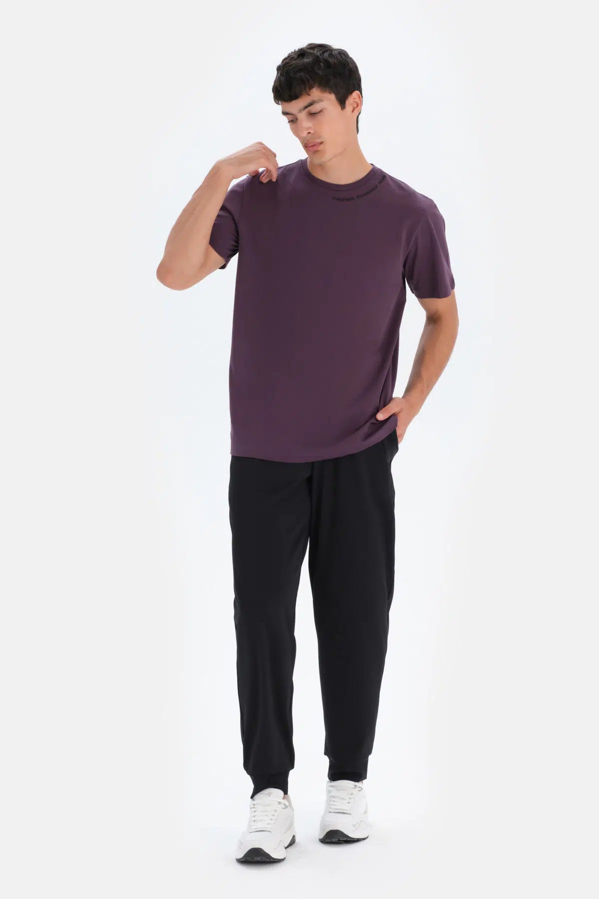 Mürdüm Dagi Active Bisiklet Yaka Baskı Detaylı T-Shirt