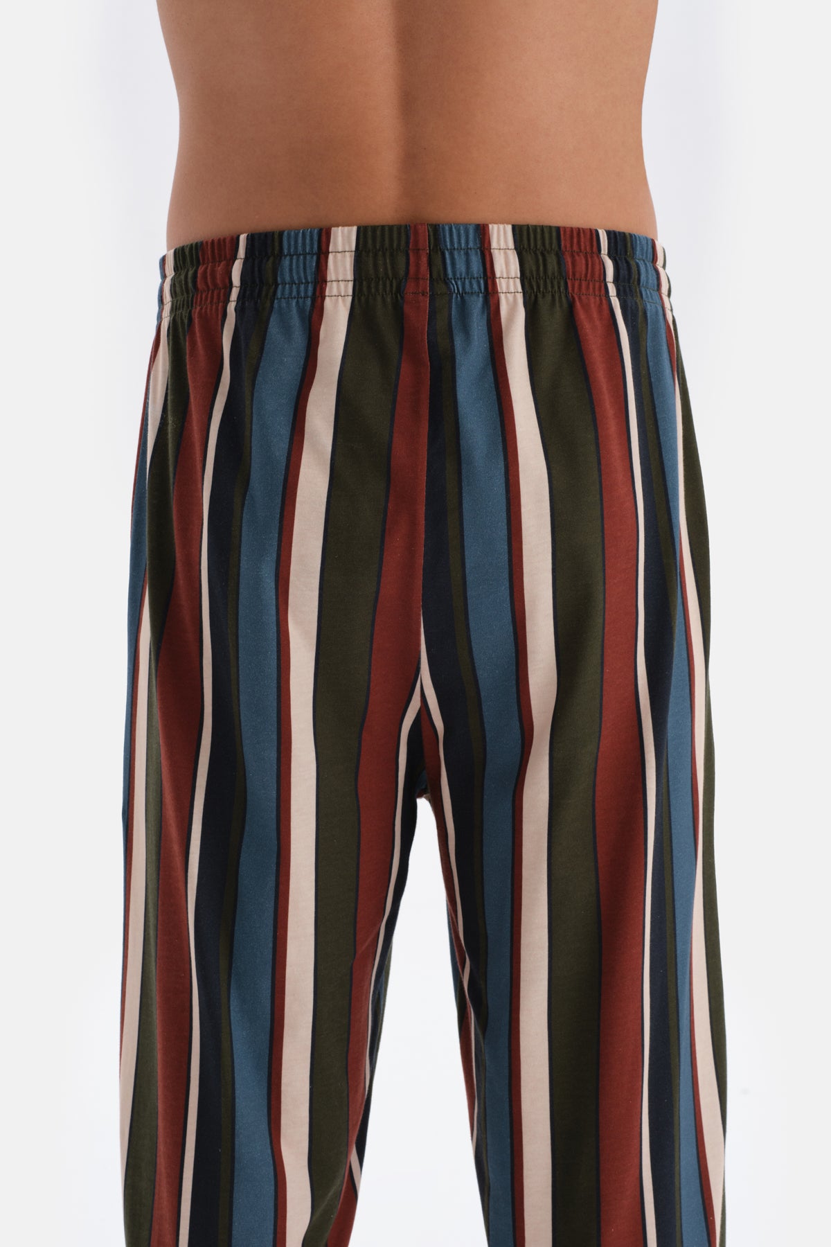 Multicolor Çizgili Örme Pantolon Pijama Altı