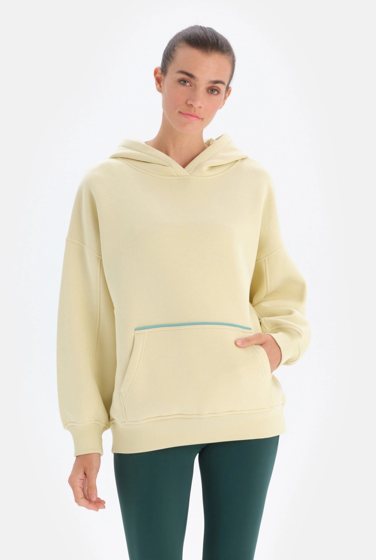 Açık Yeşil Dagi Active Sırt Baskılı Kapüşonlu Sweatshirt