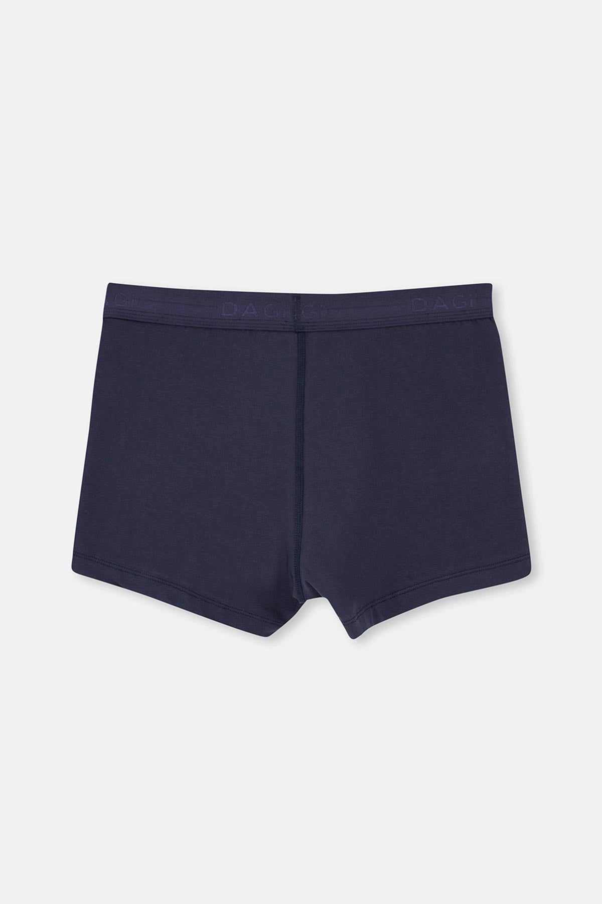 Indigo-Kahverengi 2'li Düz Pamuklu Boxer