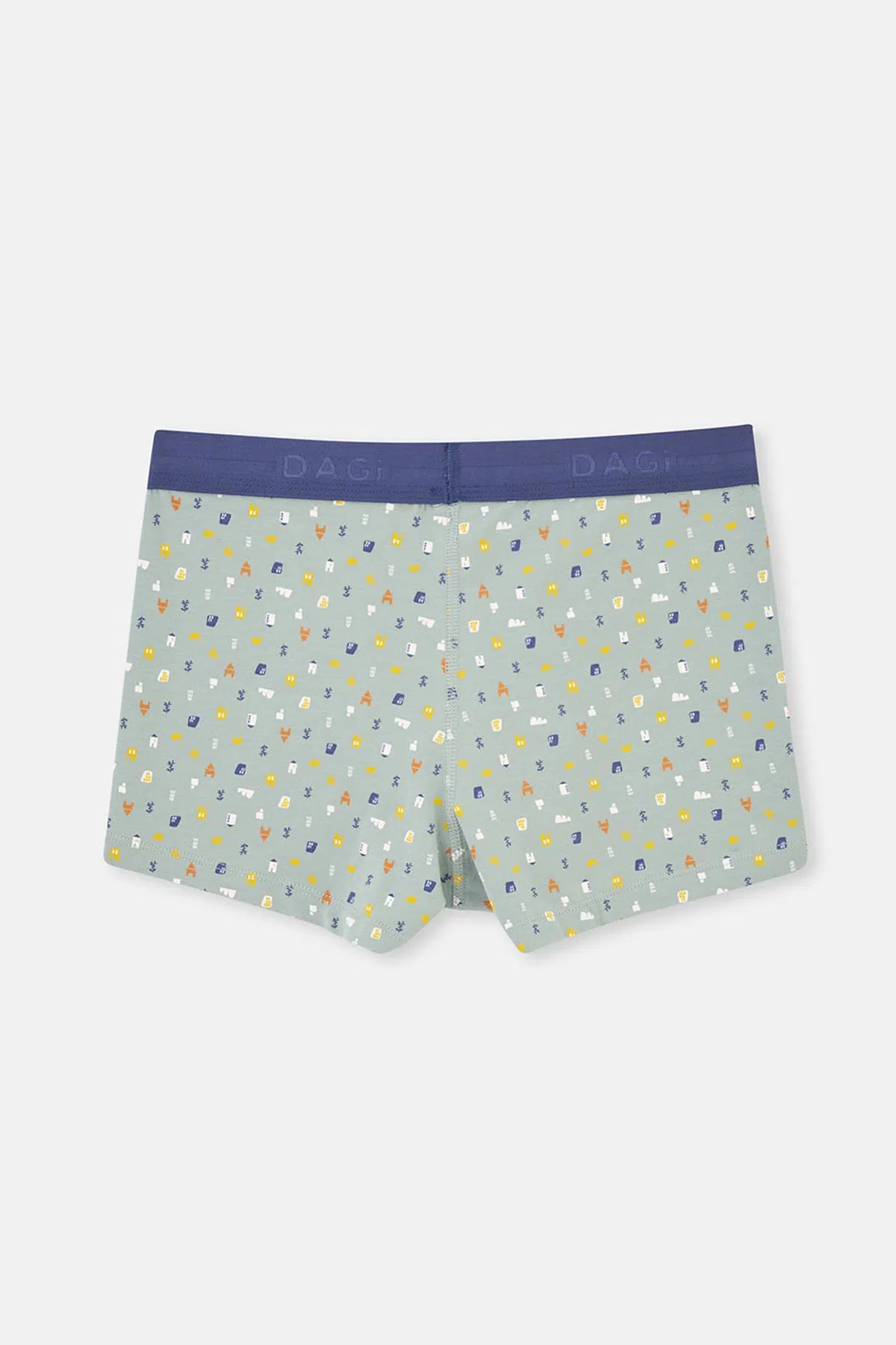 Amber-Gri Mavi Amber- 3'lü Desenli Pamuk Boxer