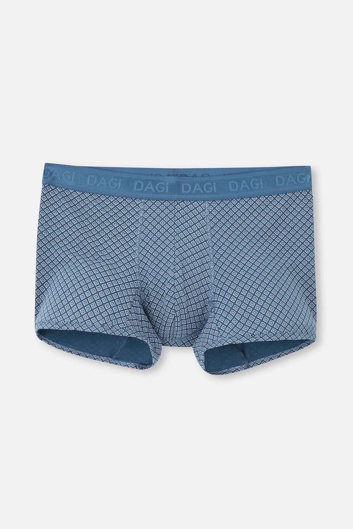 Açık Mavi-Mavi 3'Lü Desenli Micro Modal Boxer
