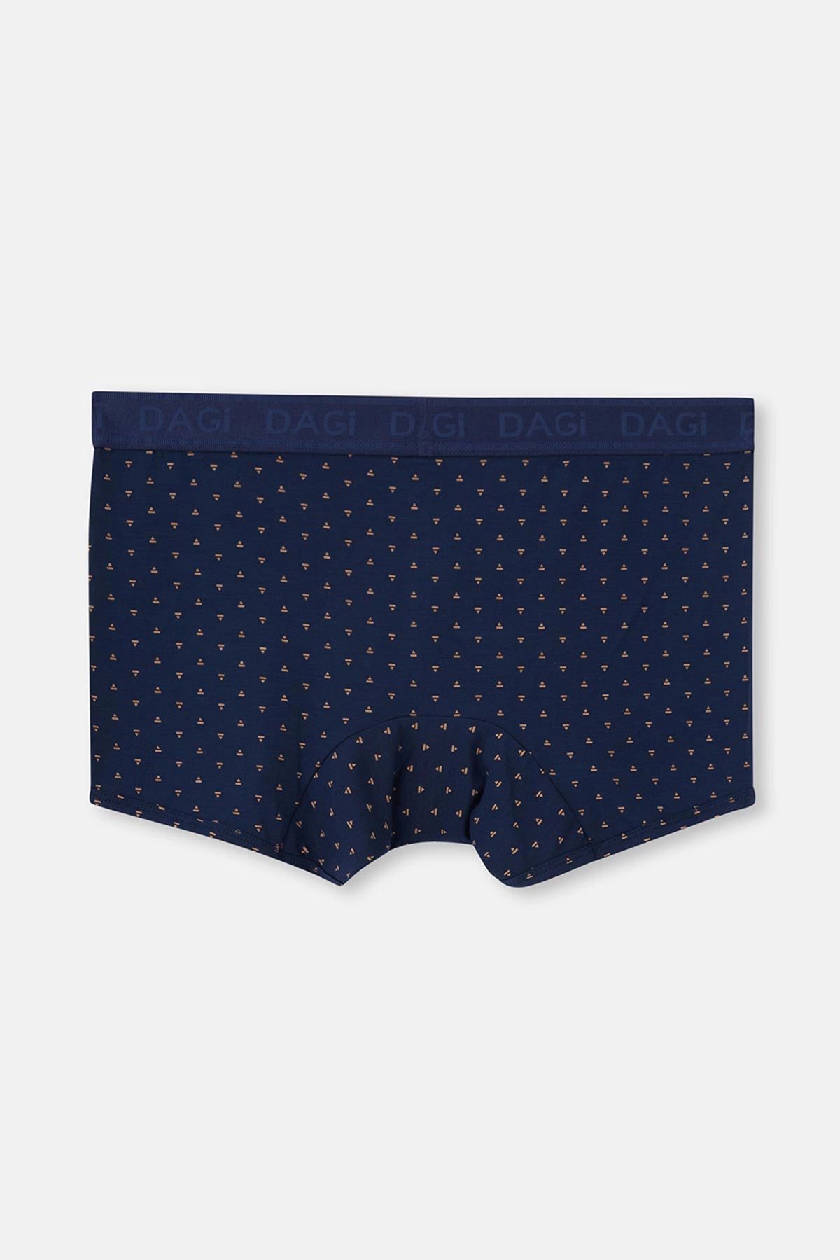 Açık Kahve-Lacivert 3'Lü Desenli Micro Modal Boxer