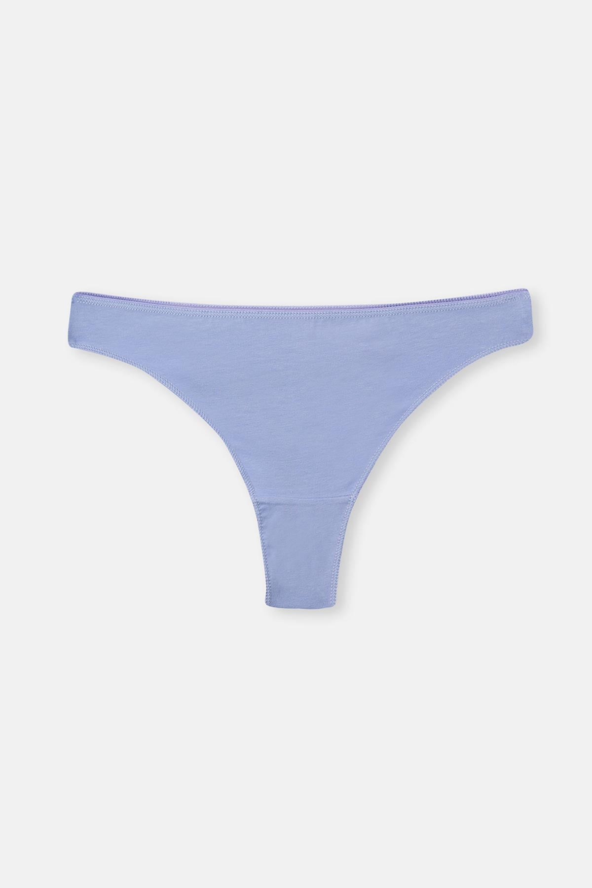 Gri-Mor-Soft Pembe Soft Kadın 3'lü Düz Thong Külot