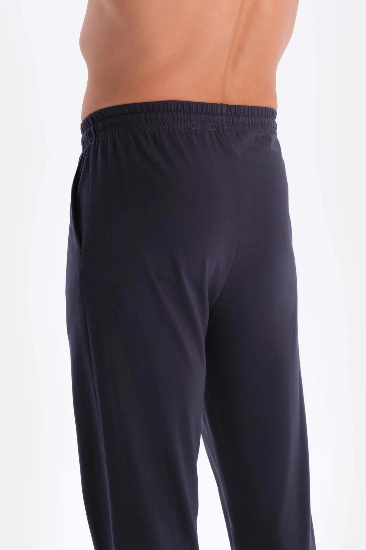 Lacivert Yarım Patlı Kısa Kollu Süprem Pijama Takımı