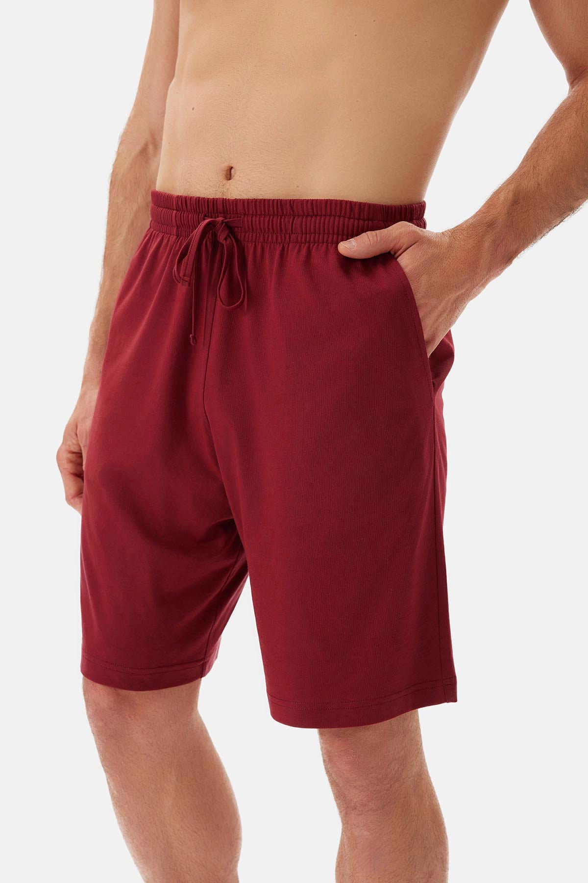 Lacivert Yarım Patlı Kısa Kollu Şort Pijama Takımı