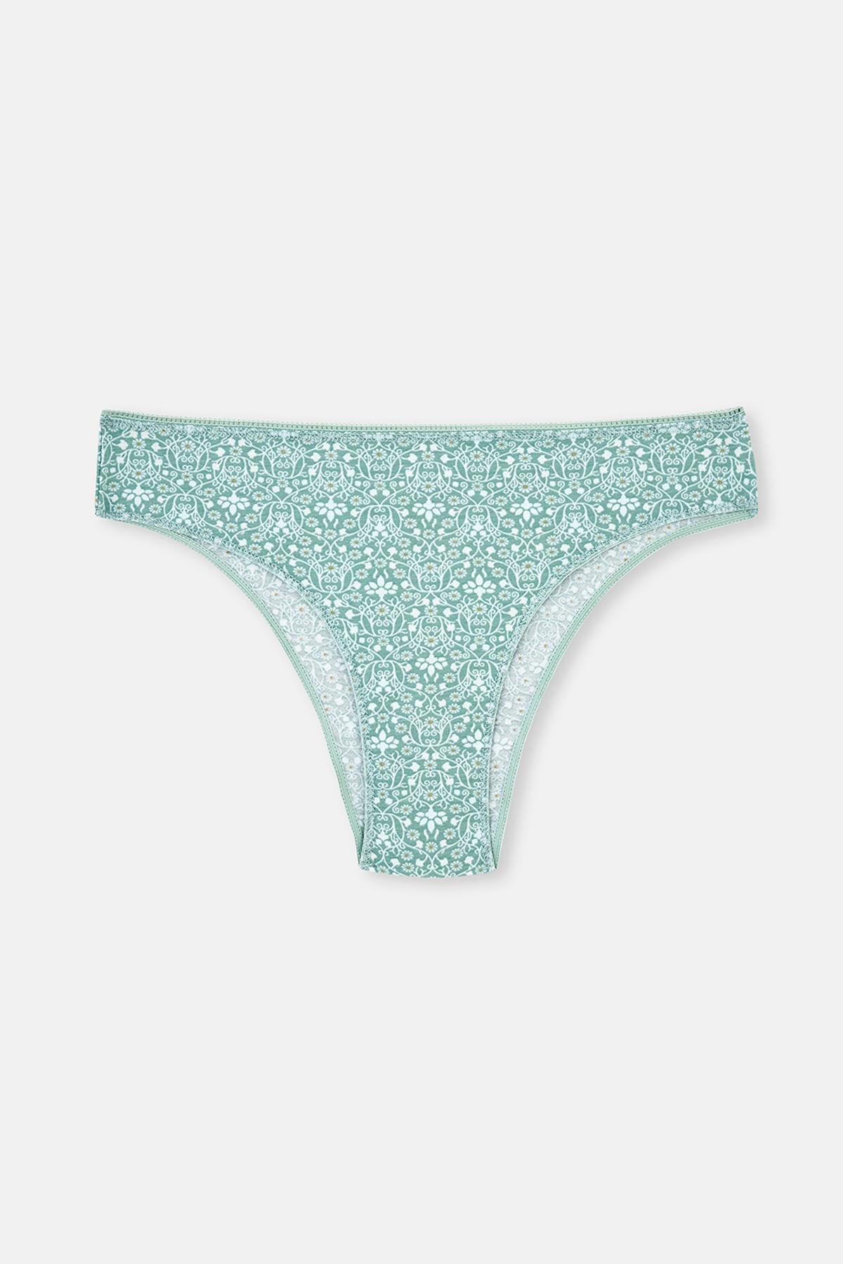 Multicolor Kadın 3'lü Desenli Pamuklu Brazilian Külot