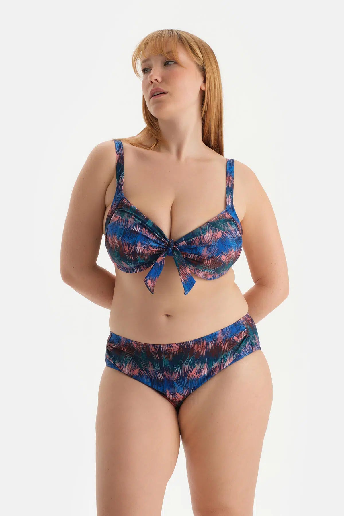 Pudra Yüksek Bel Bikini Alt