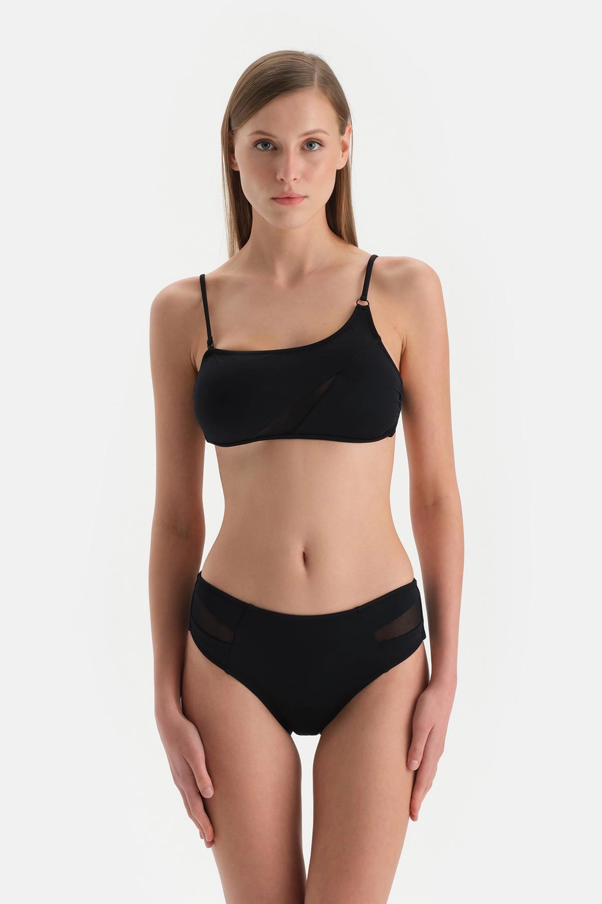 Siyah Orta Bel Bikini Alt