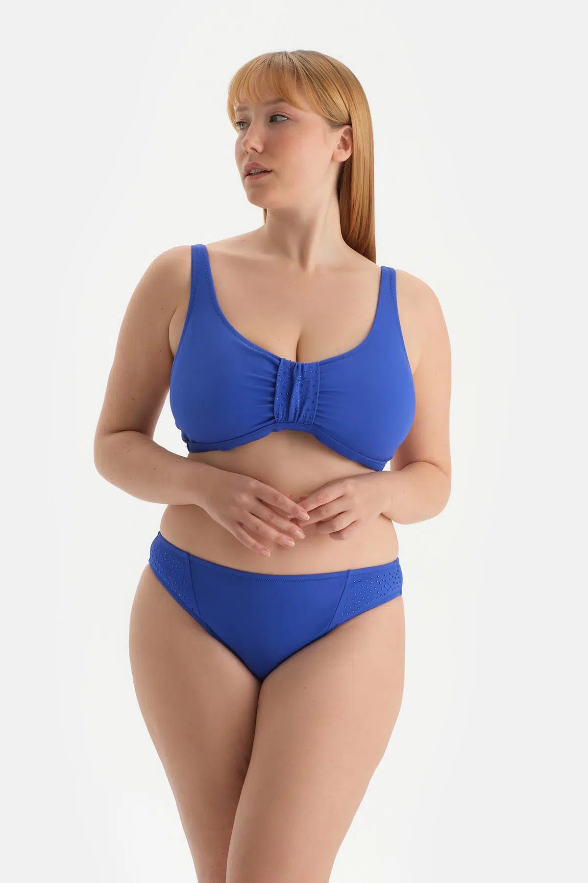 Sax Mavisi Korseli Toparlayıcı Bikini Üst