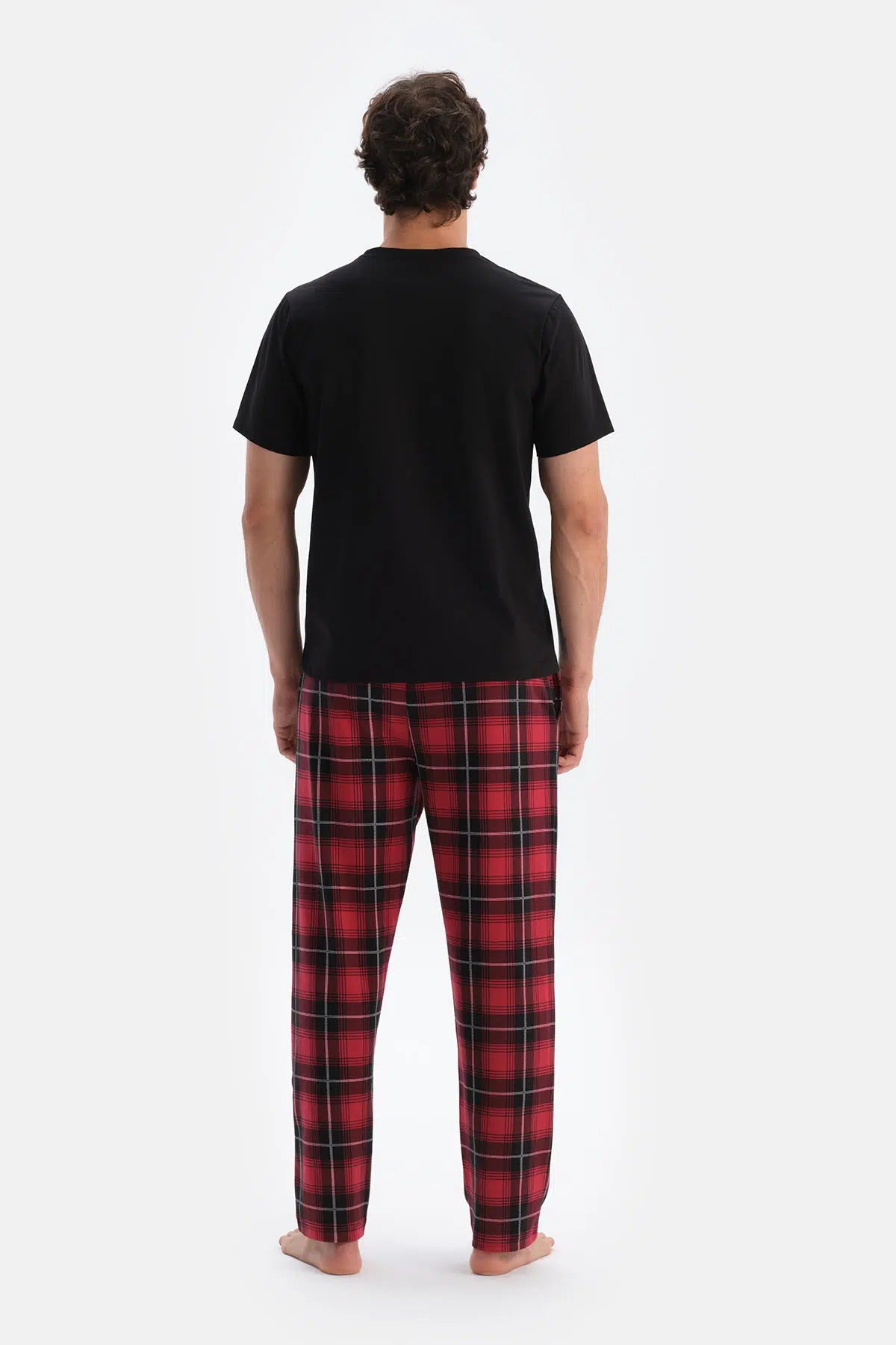 Siyah Erkek O Yaka Pijama Takımı