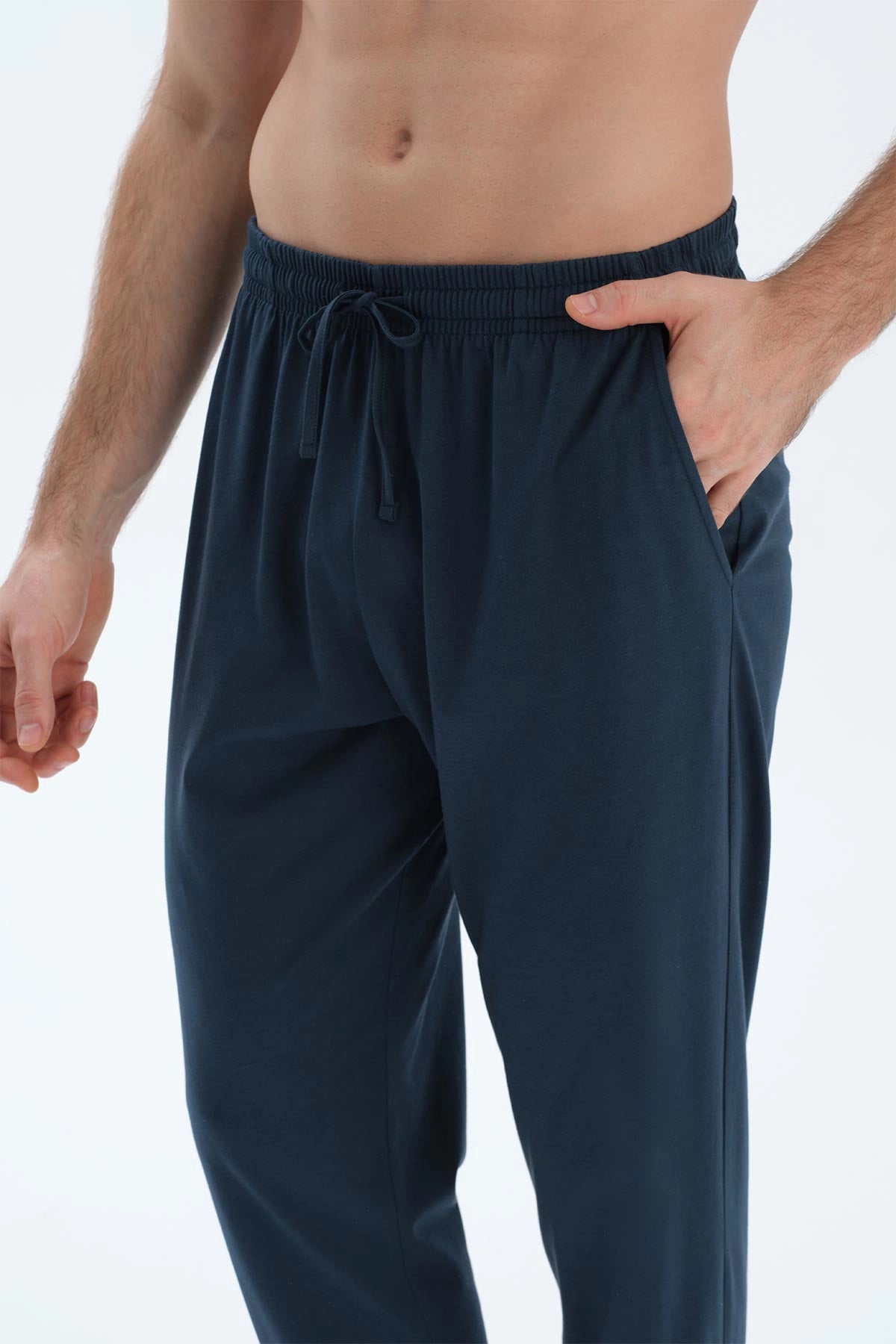 Gri Bisiklet Yaka Kısa Kollu Tişört Jogger Paça Pantolon Basıc Pijama Takımı
