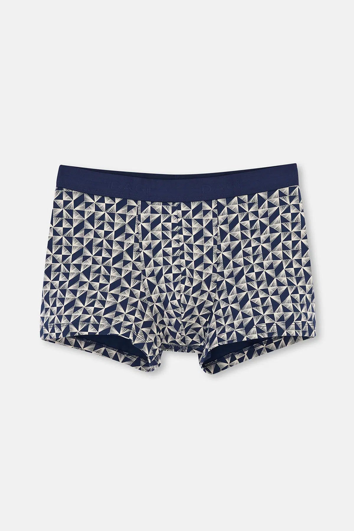 Lacivert 3'lü Desenli Pamuk Boxer