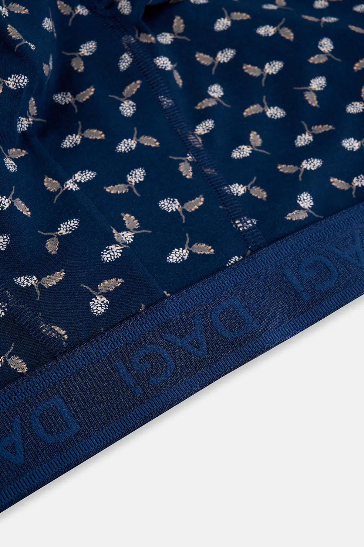 Koyu Mavi 2'li Desenli Micro Modal Boxer