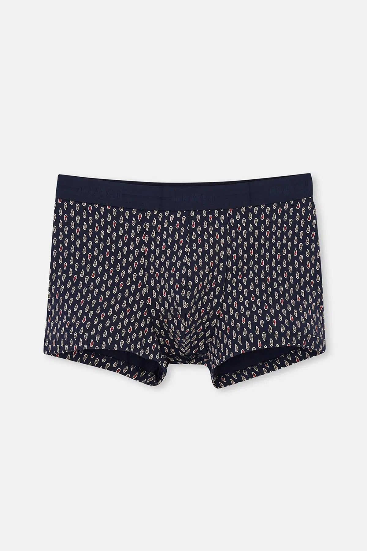 Kırmızı-Lacivert 2'li Desenli Pamuk Boxer