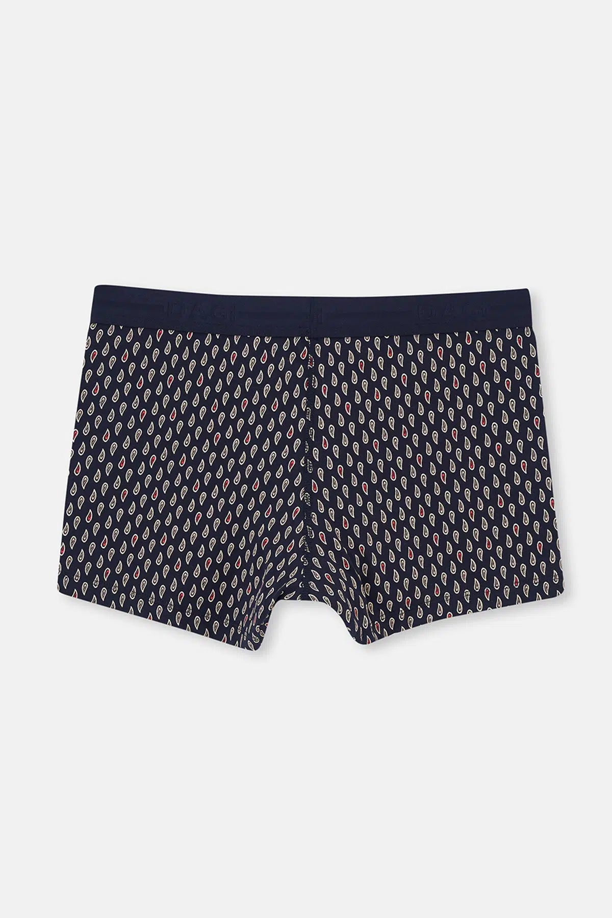Kırmızı-Lacivert 2'li Desenli Pamuk Boxer