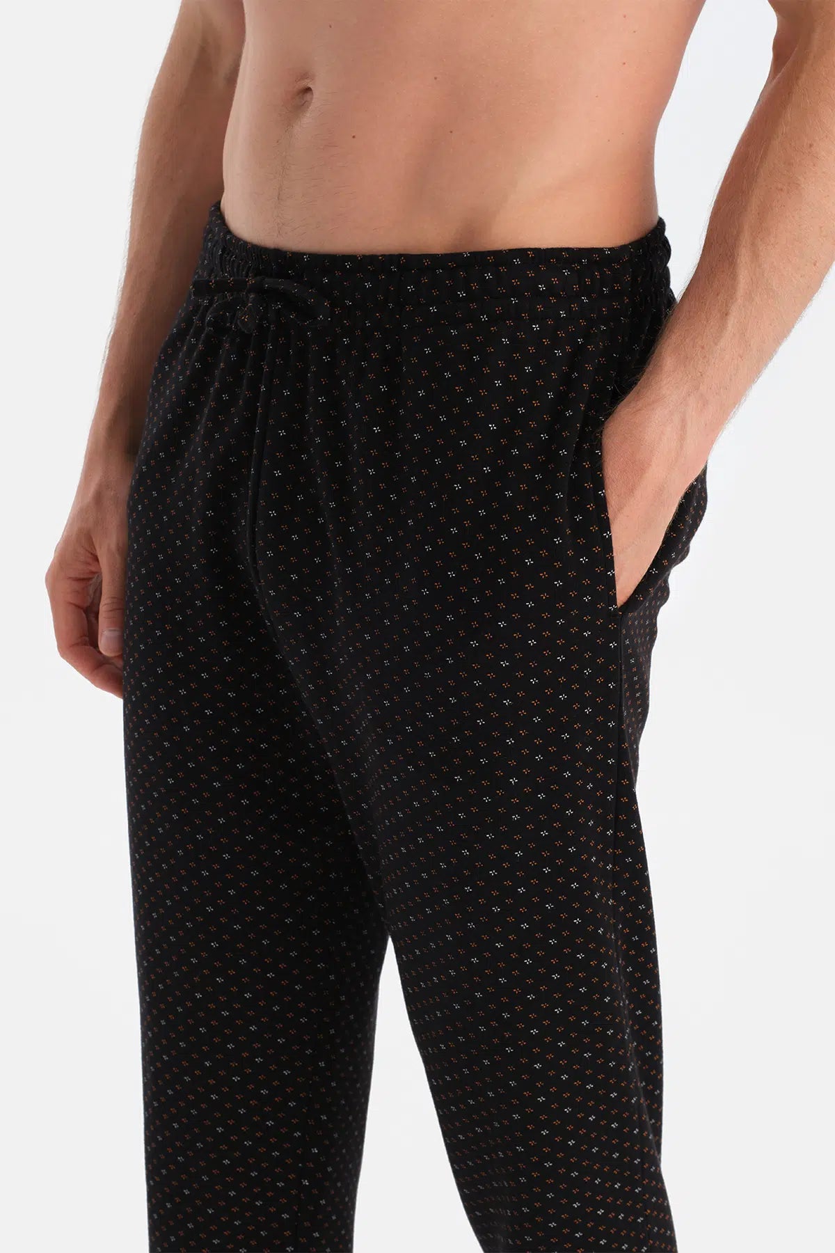 MIKROPRINT DESENLİ İNTERLOK PANTOLON