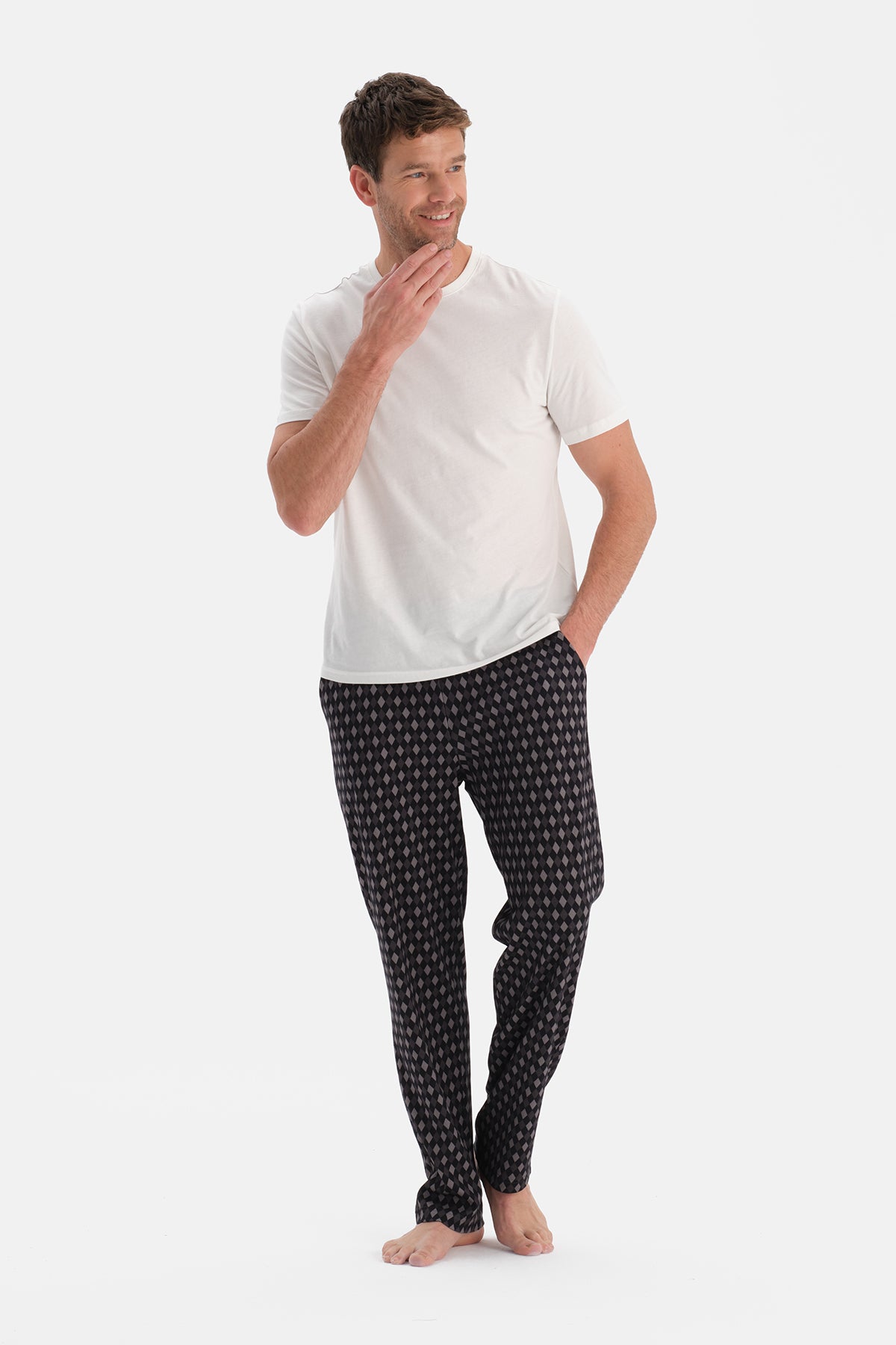 DAMA DESENLİ İNTERLOK PANTOLON