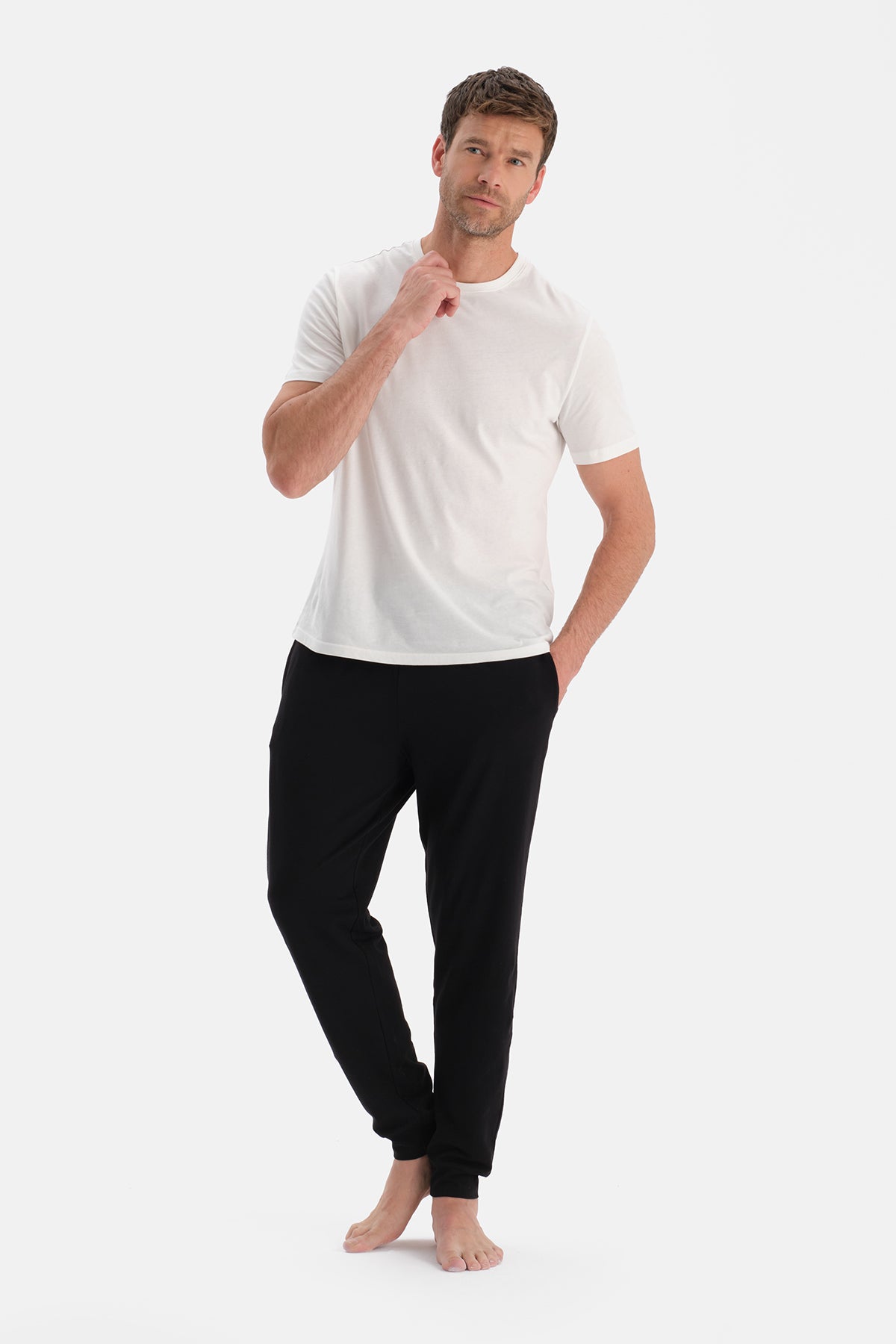 JOGGER PAÇA İKİLİ ÖRME PANTOLON