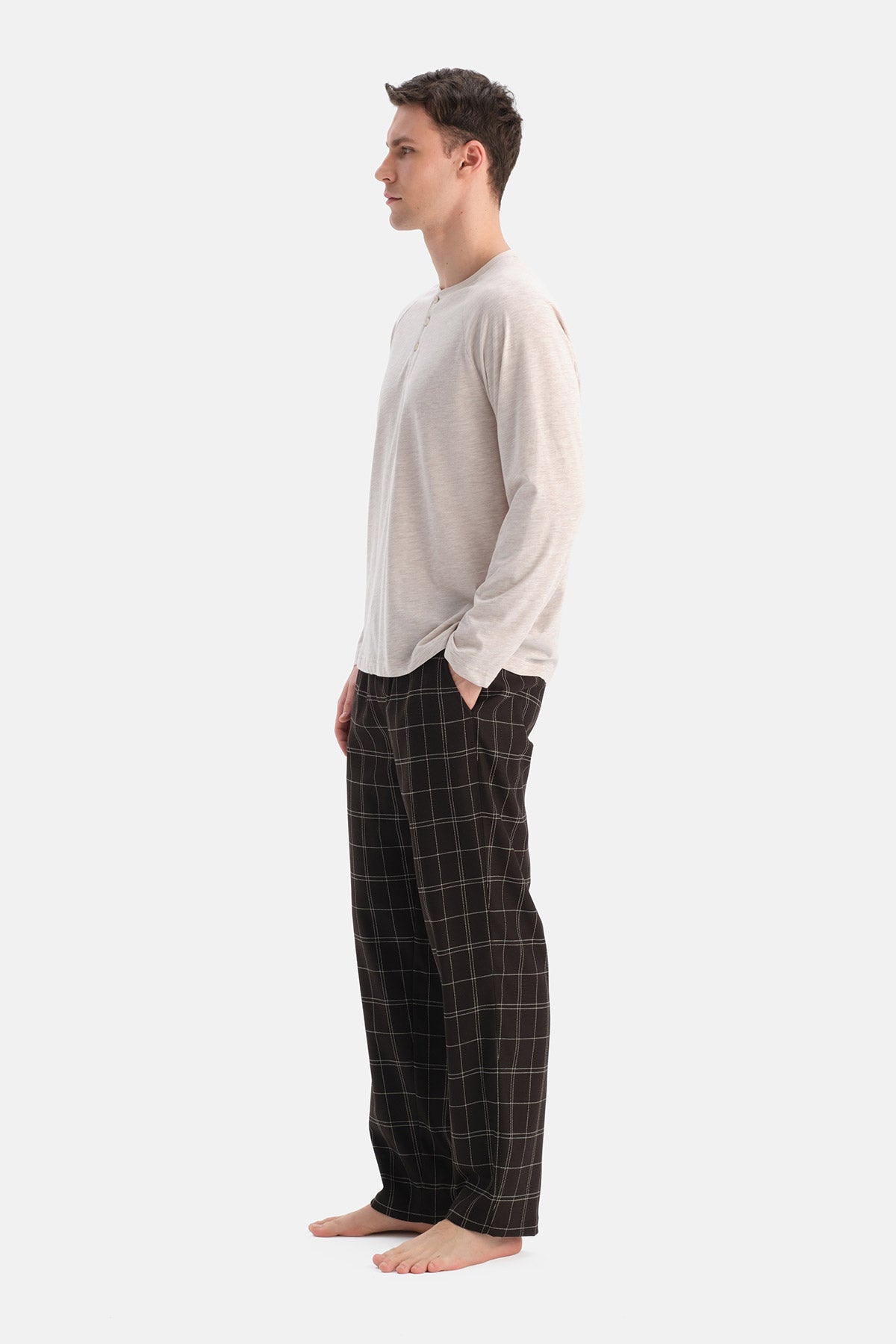 REGLAN KOLLU PATLI TİŞÖRT PANTOLON TAKIM