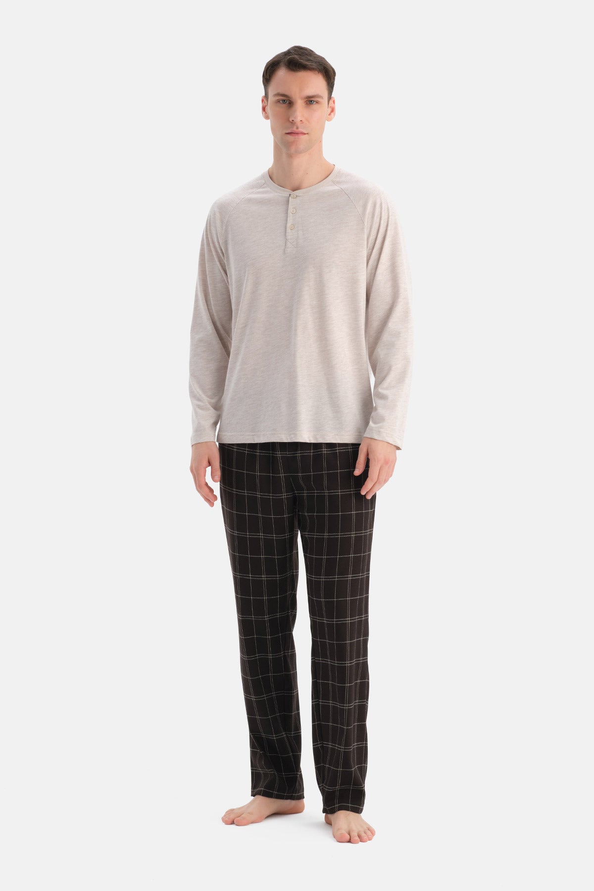 REGLAN KOLLU PATLI TİŞÖRT PANTOLON TAKIM