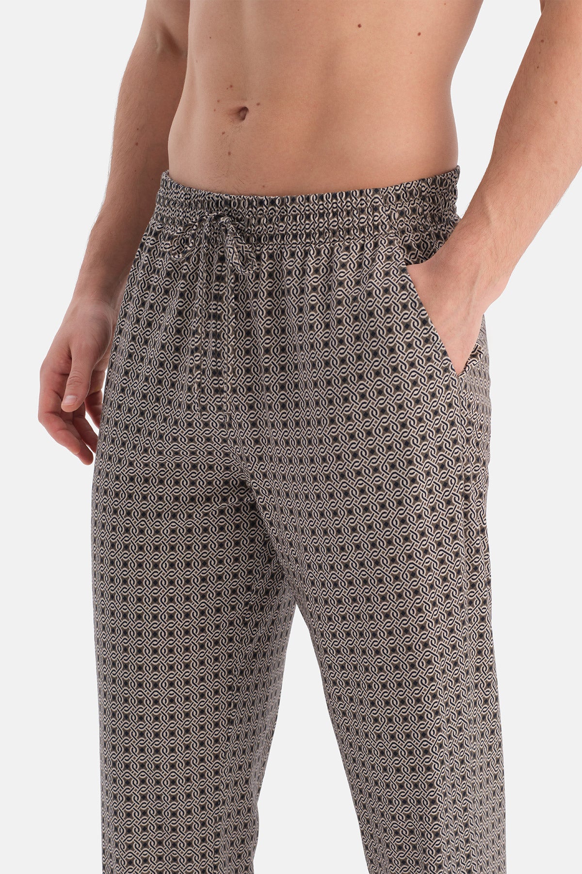 Multicolor Geometrik Desenli Gömlek Pantolon Takım