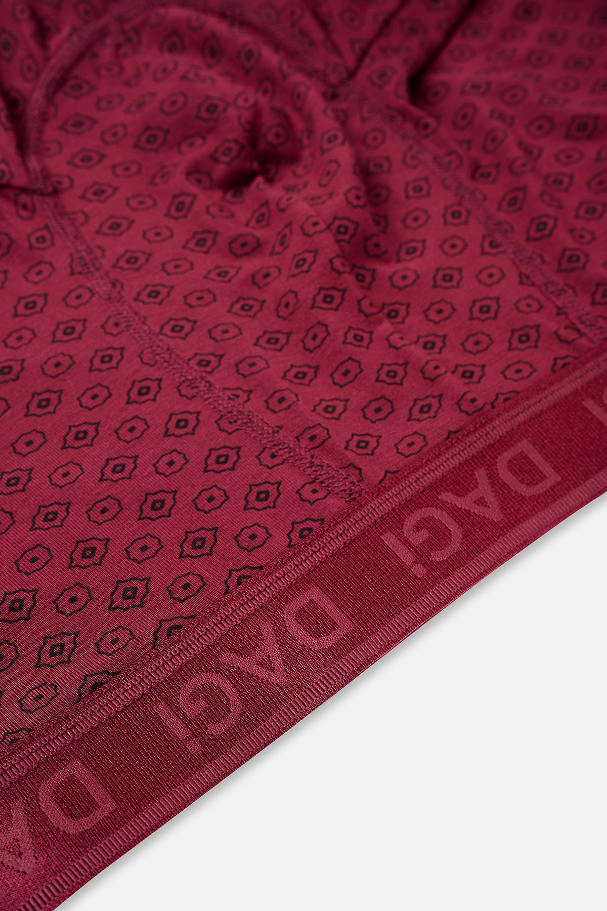 Bordo Desenli Micro Modal Boxer