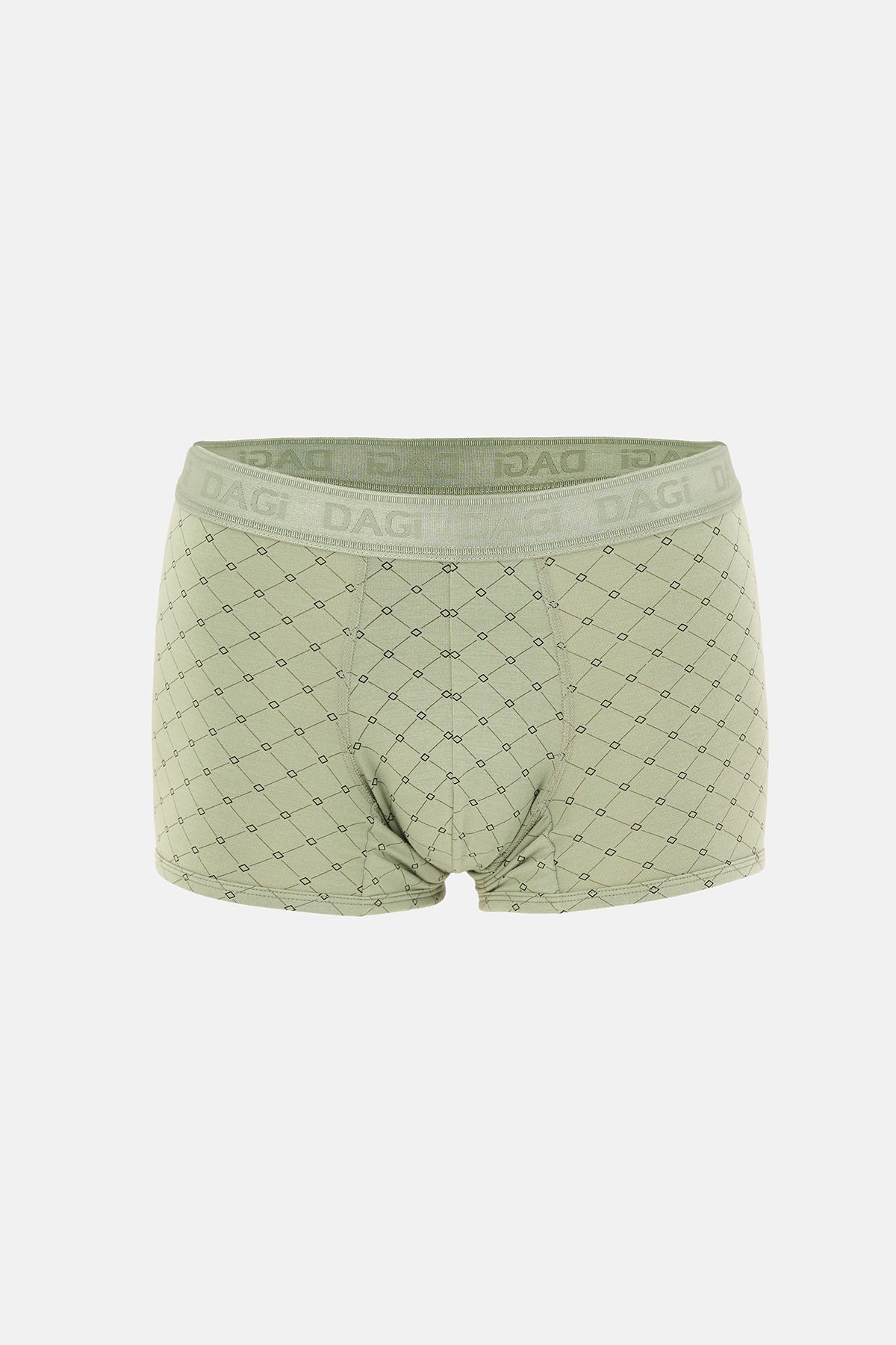 Ekru-Mint 3'lü Desenli Micro Modal Boxer