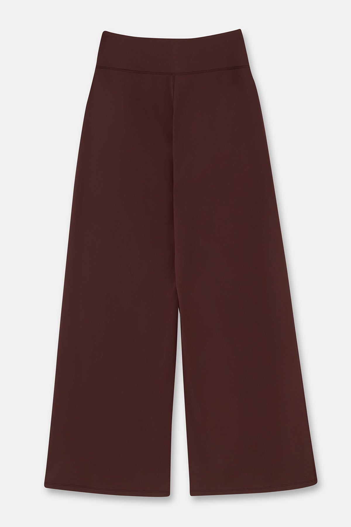 Koyu Kahve Bol Paça Pile Detaylı Pantolon