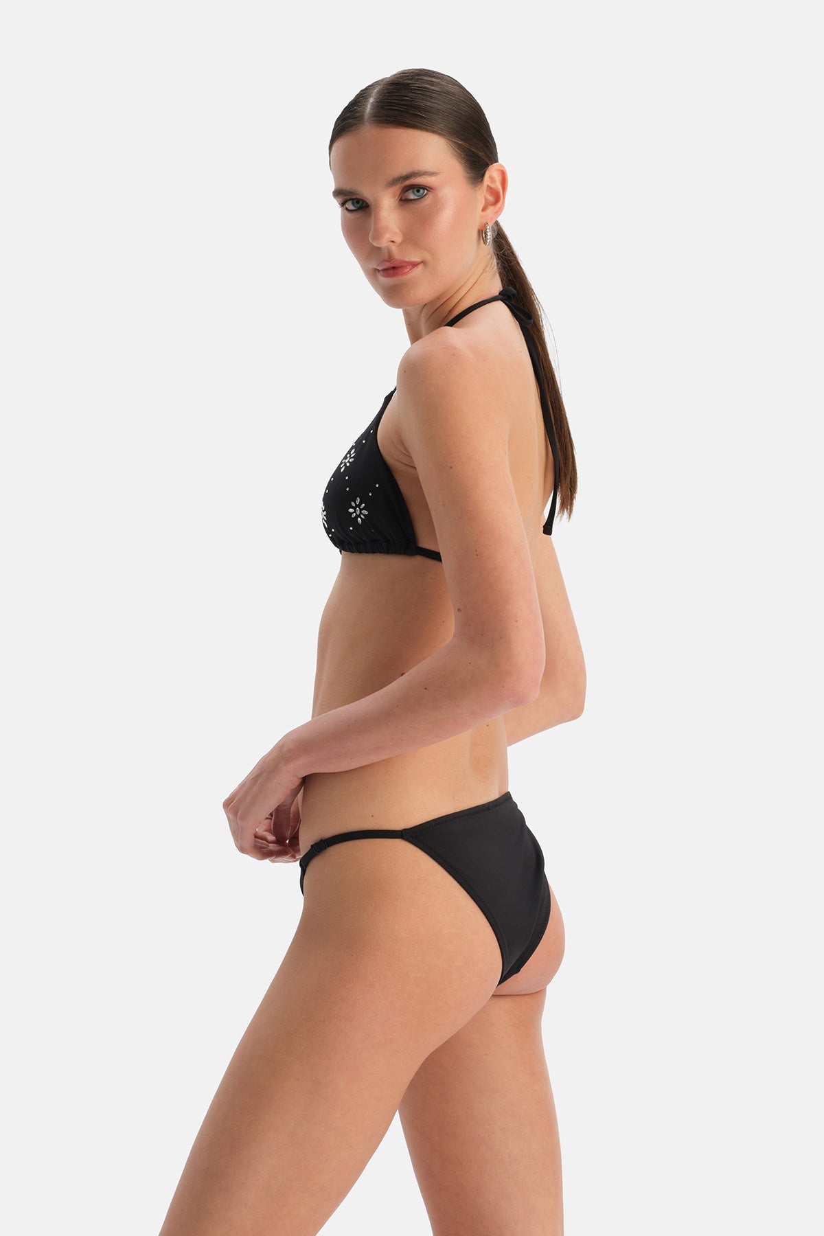 Siyah Üçgen Küçük Bikini Üst