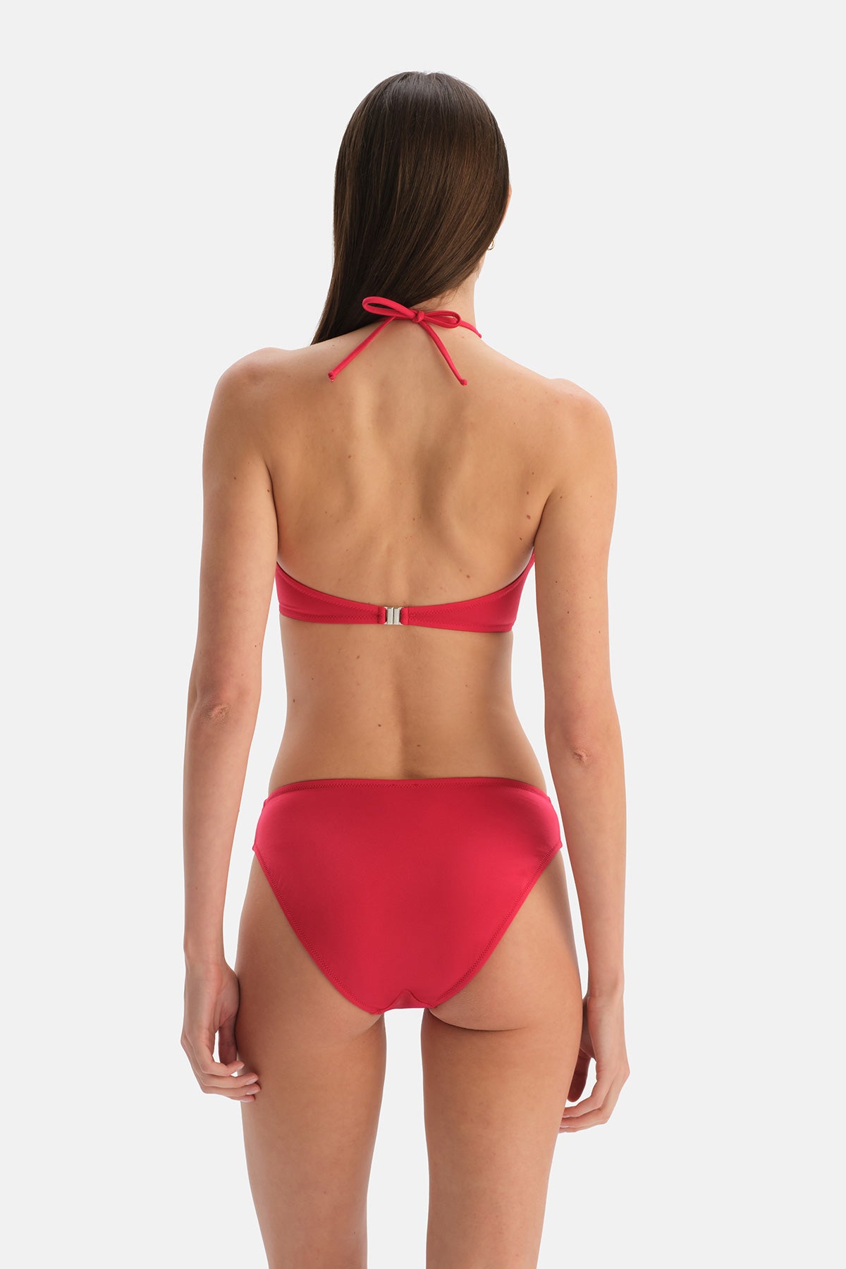 Kırmızı Straplez Bikini Üst